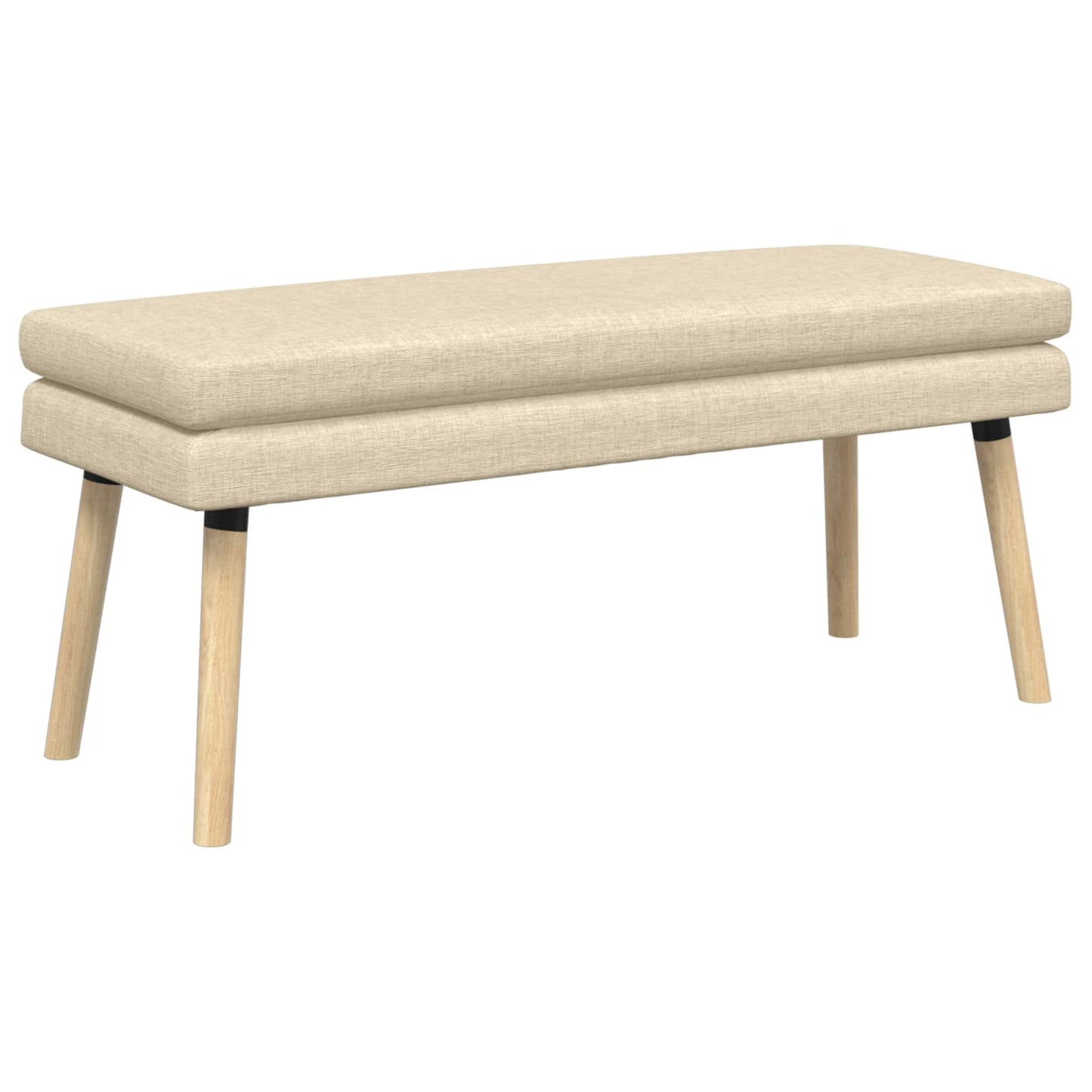 vidaXL Διπλή Επίστρωση Πάγκος Κρεμ 110 x 40 x 47 εκ. Ύφασμα