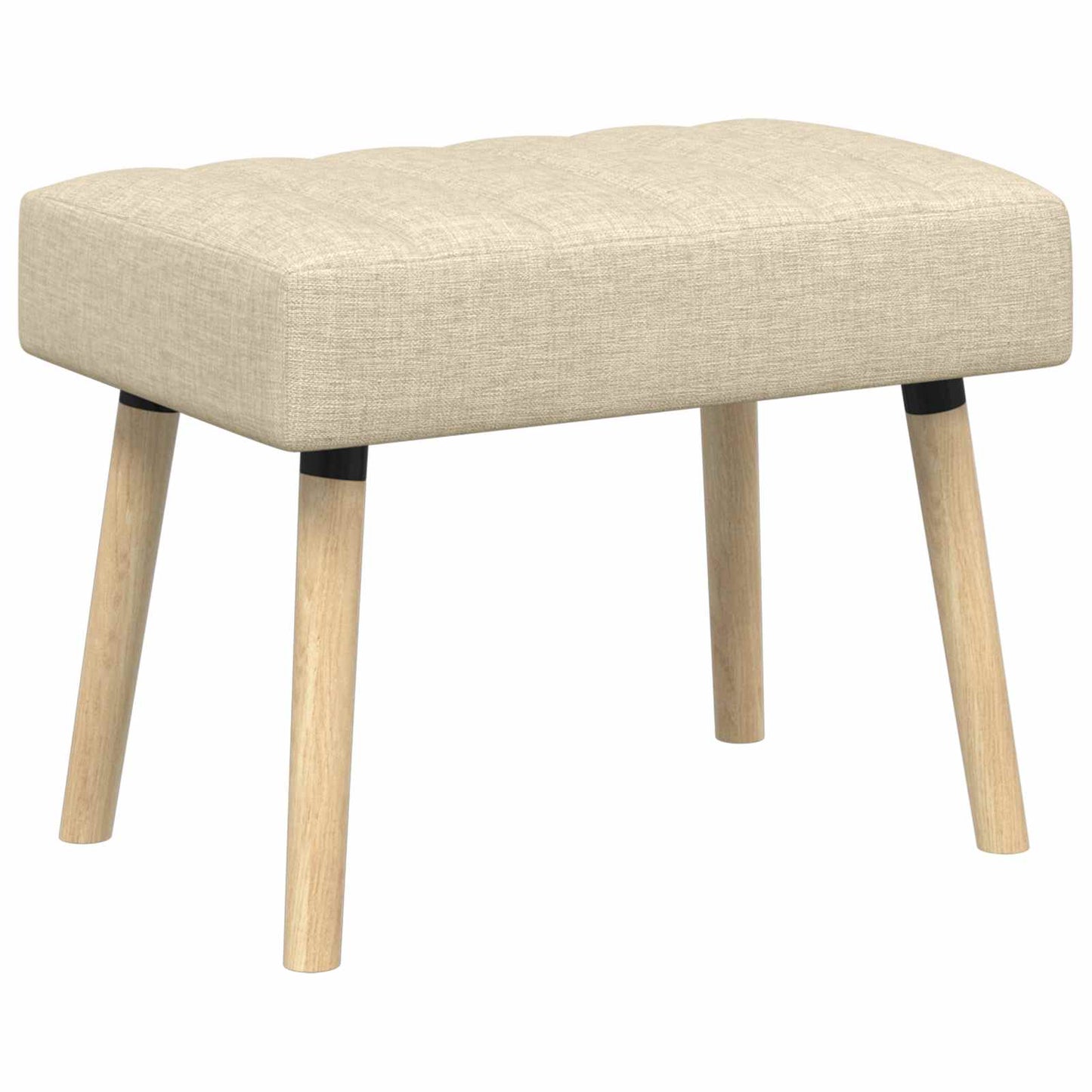 vidaXL Πάγκος με Καναλεύματα Κρεμ 60 x 40 x 45 εκ. Ύφασμα