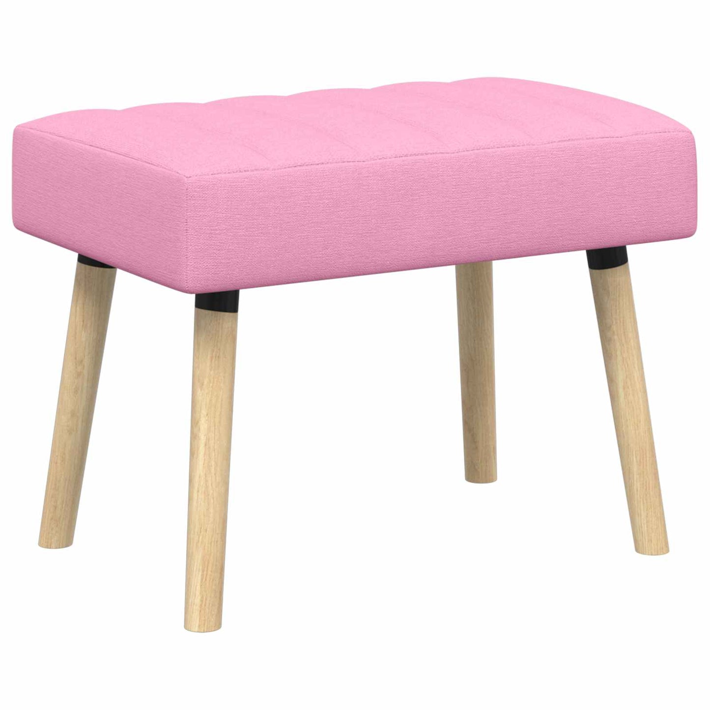 vidaXL Πάγκος με Καναλεύματα Ροζ 60 x 40 x 45 εκ. Ύφασμα