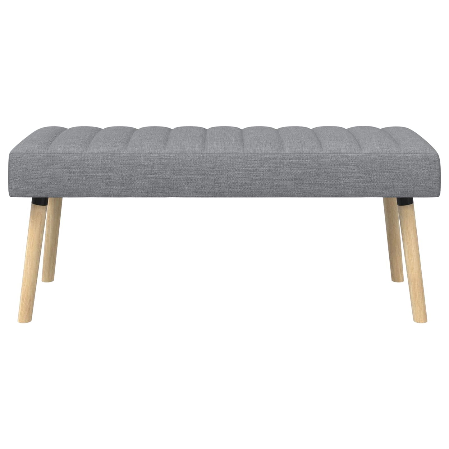 vidaXL Πάγκος με Καναλεύματα Ανοιχτό γκρι 110 x 40 x 46 cm Ύφασμα