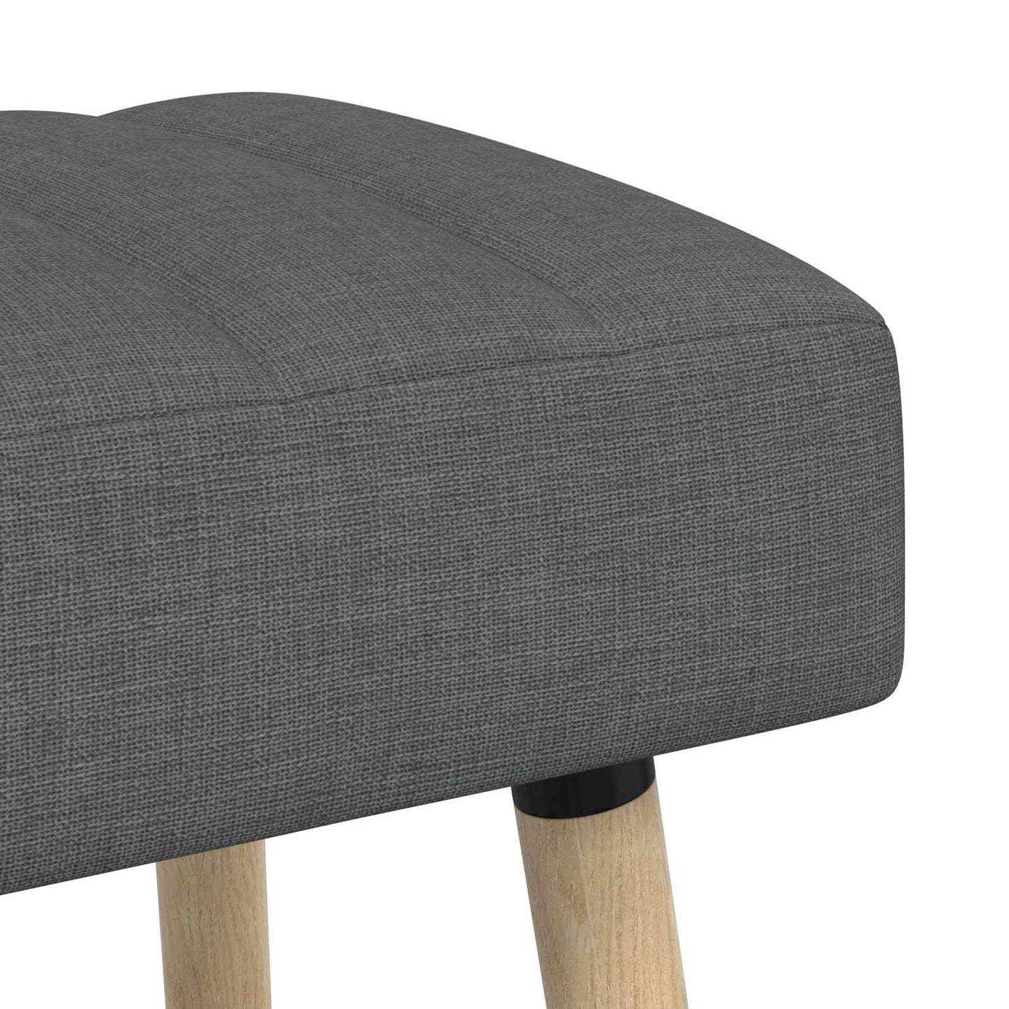 vidaXL Πάγκος με Καναλεύματα Σκούρο Γκρι 110 x 40 x 46 cm Ύφασμα