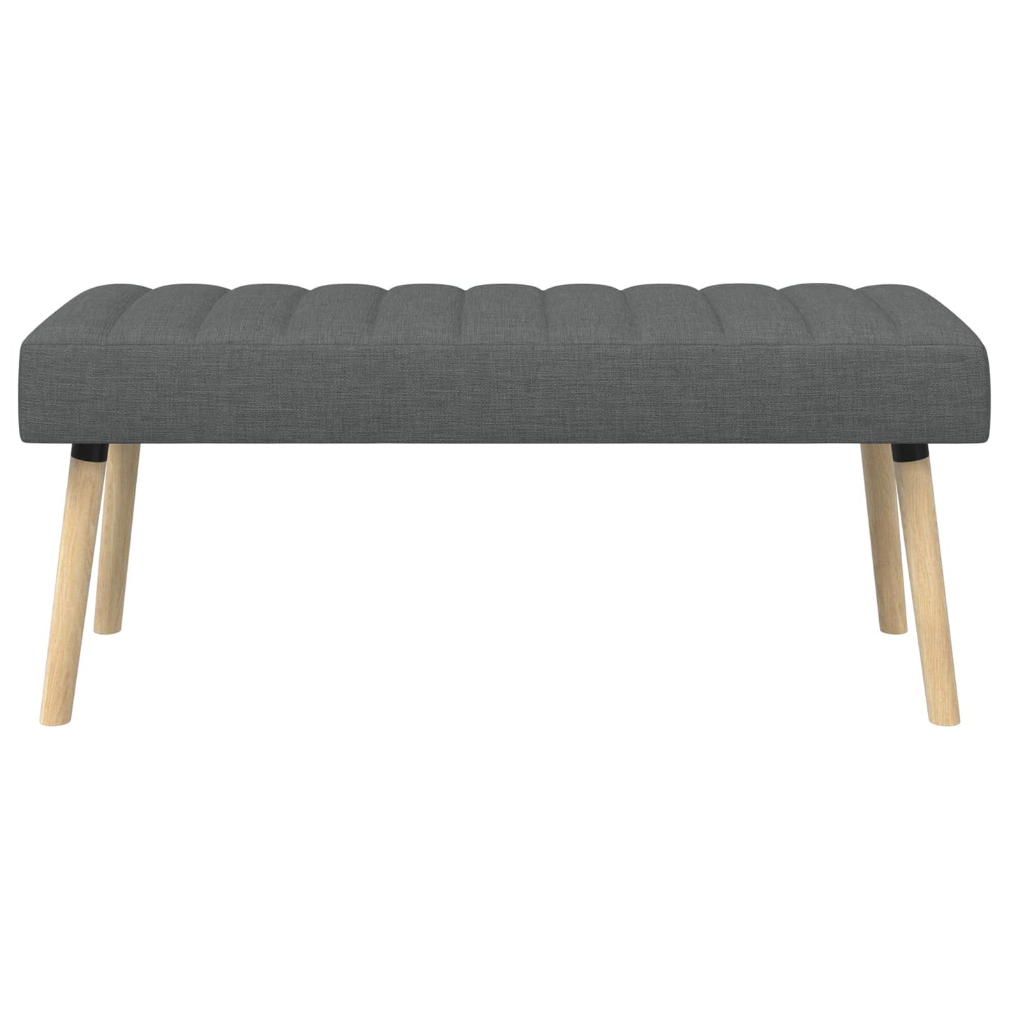 vidaXL Πάγκος με Καναλεύματα Σκούρο Γκρι 110 x 40 x 46 cm Ύφασμα