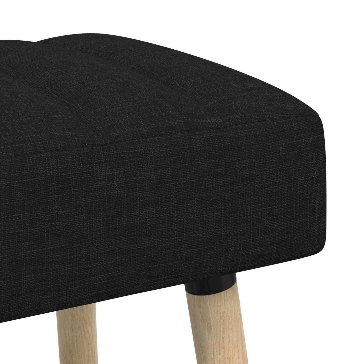 vidaXL Πάγκος με Καναλεύματα Μαύρο 110 x 40 x 46 cm Ύφασμα