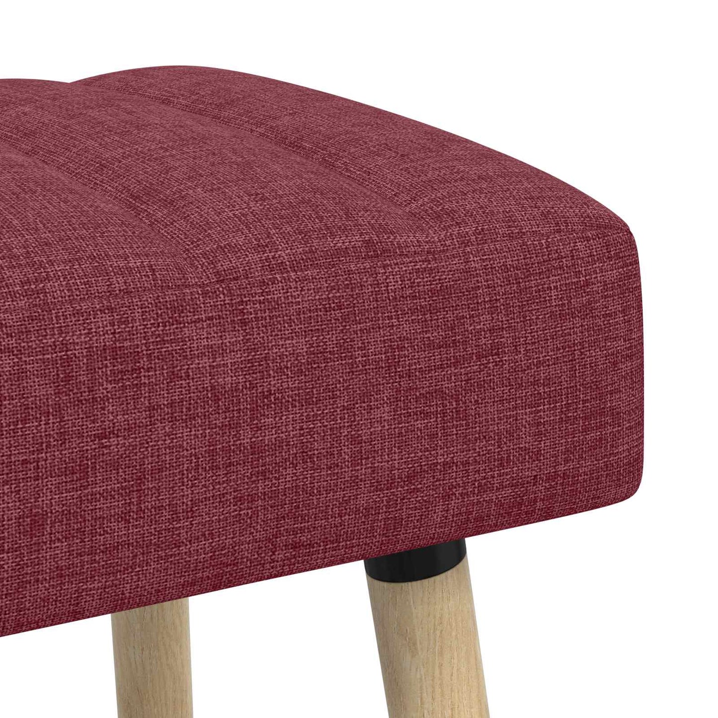 vidaXL Πάγκος με Καναλεύματα Κόκκινο 110 x 40 x 46 cm Ύφασμα