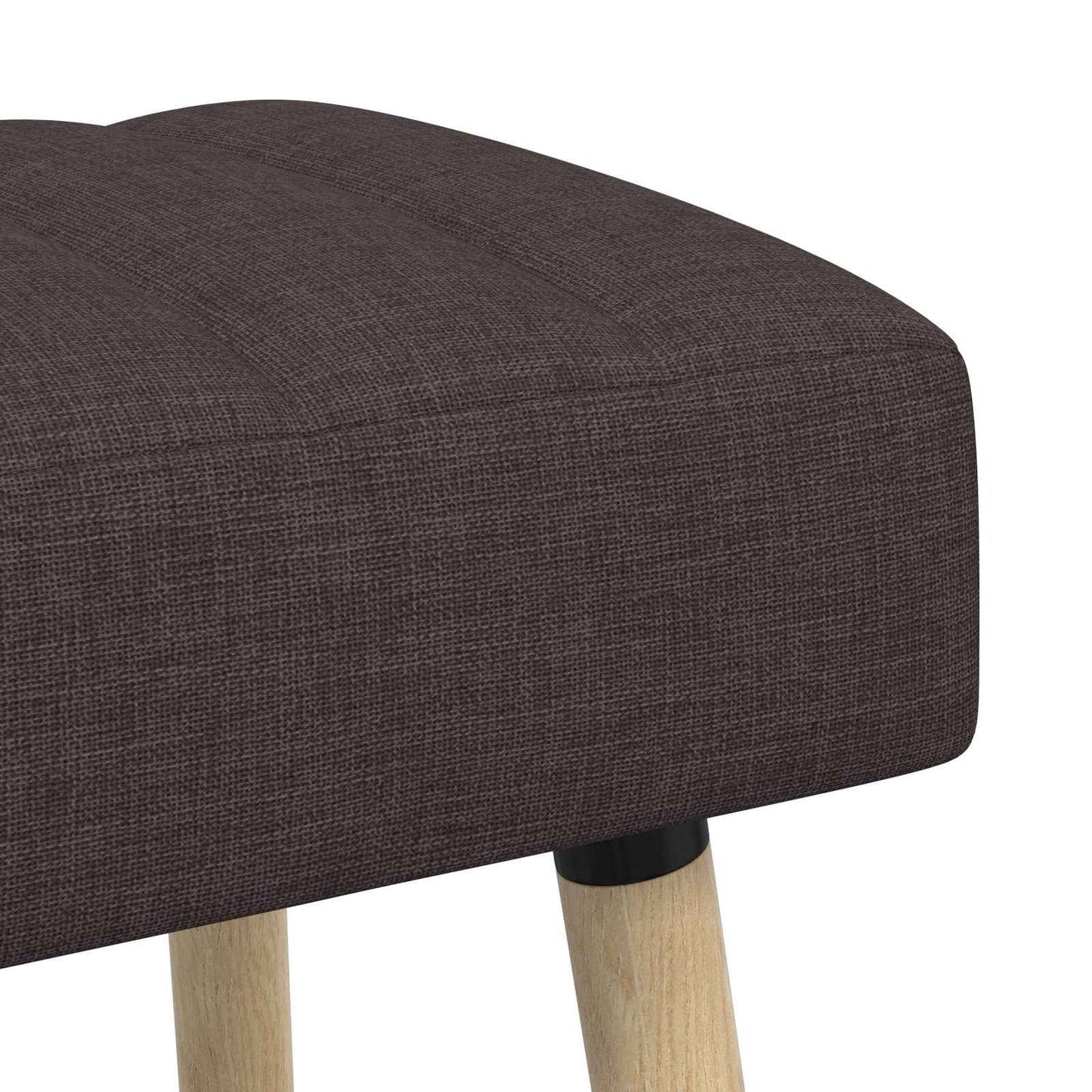 vidaXL Πάγκος με Καναλεύματα Σκούρο Καφέ 110 x 40 x 46 cm Ύφασμα