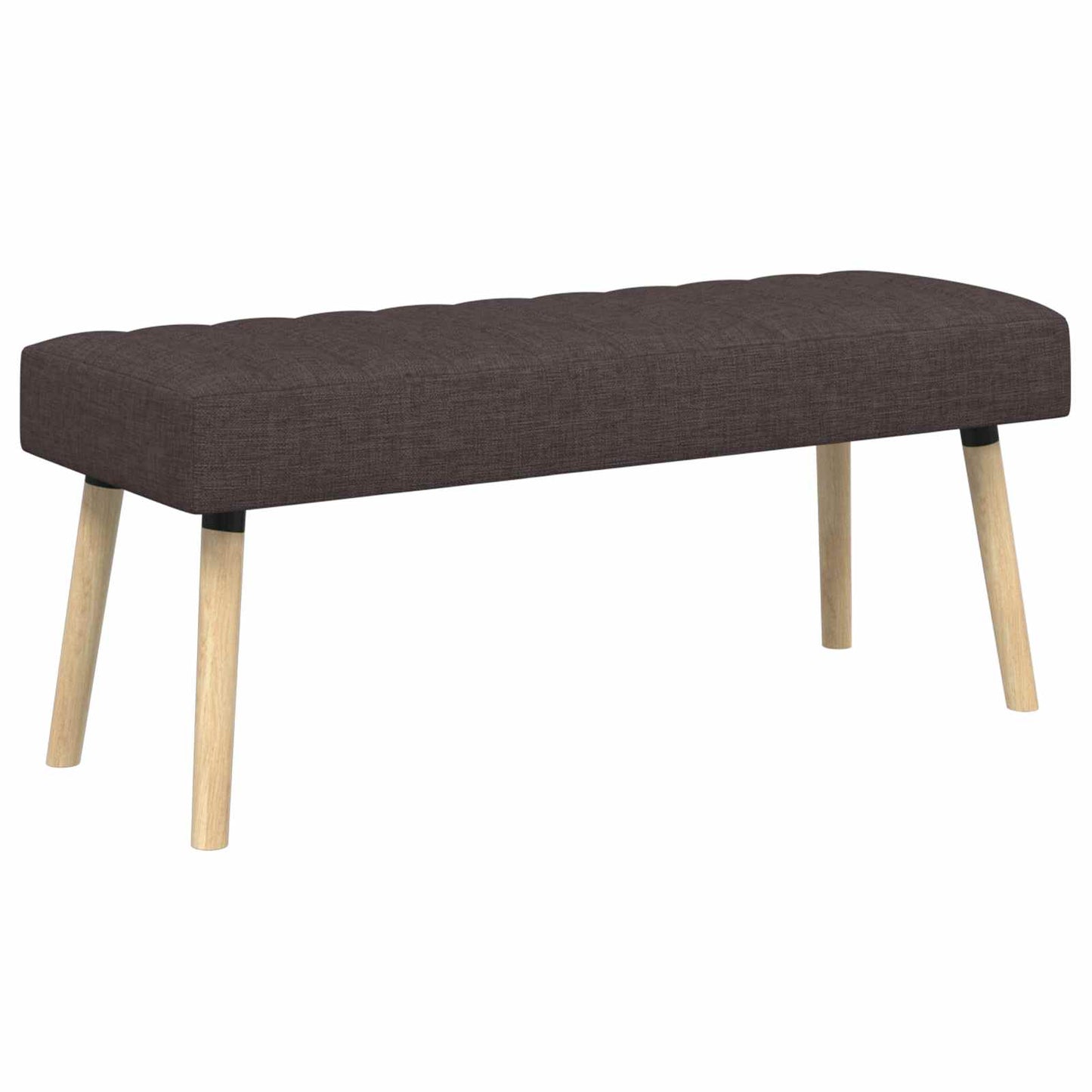 vidaXL Πάγκος με Καναλεύματα Σκούρο Καφέ 110 x 40 x 46 cm Ύφασμα