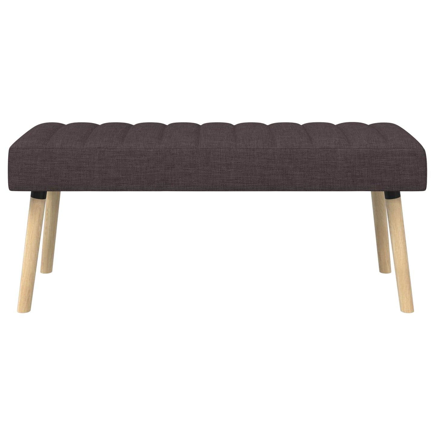 vidaXL Πάγκος με Καναλεύματα Σκούρο Καφέ 110 x 40 x 46 cm Ύφασμα
