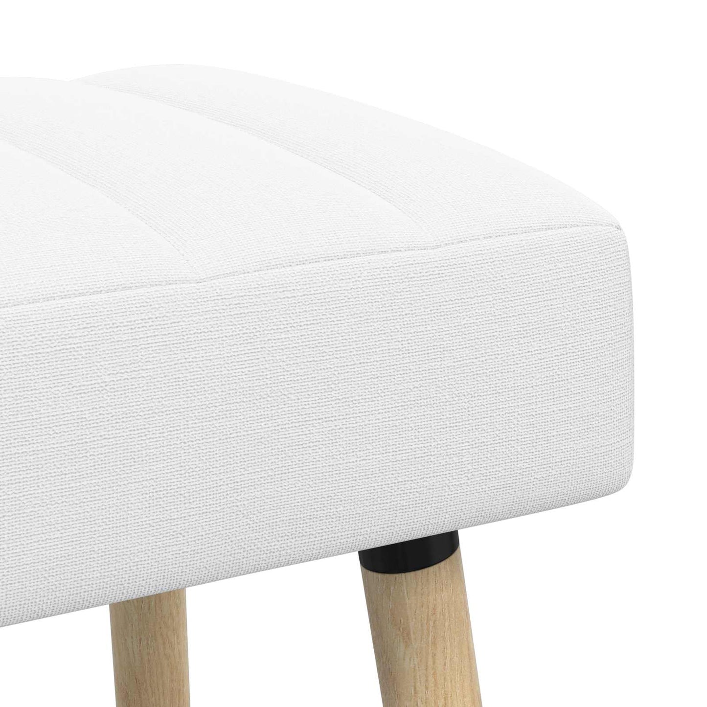 vidaXL Πάγκος με Καναλεύματα Λευκό 110 x 40 x 46 cm Ύφασμα