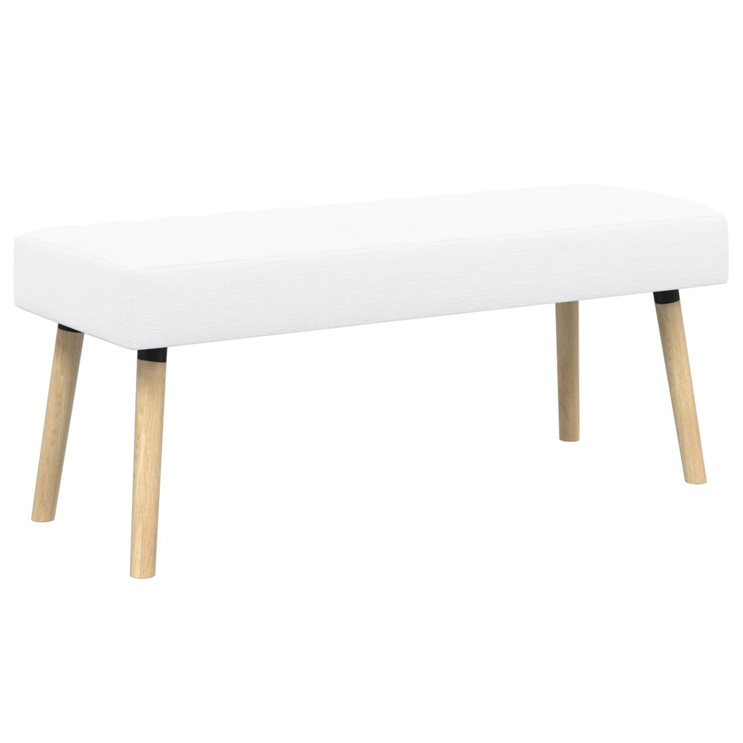 vidaXL Πάγκος με Καναλεύματα Λευκό 110 x 40 x 46 cm Ύφασμα