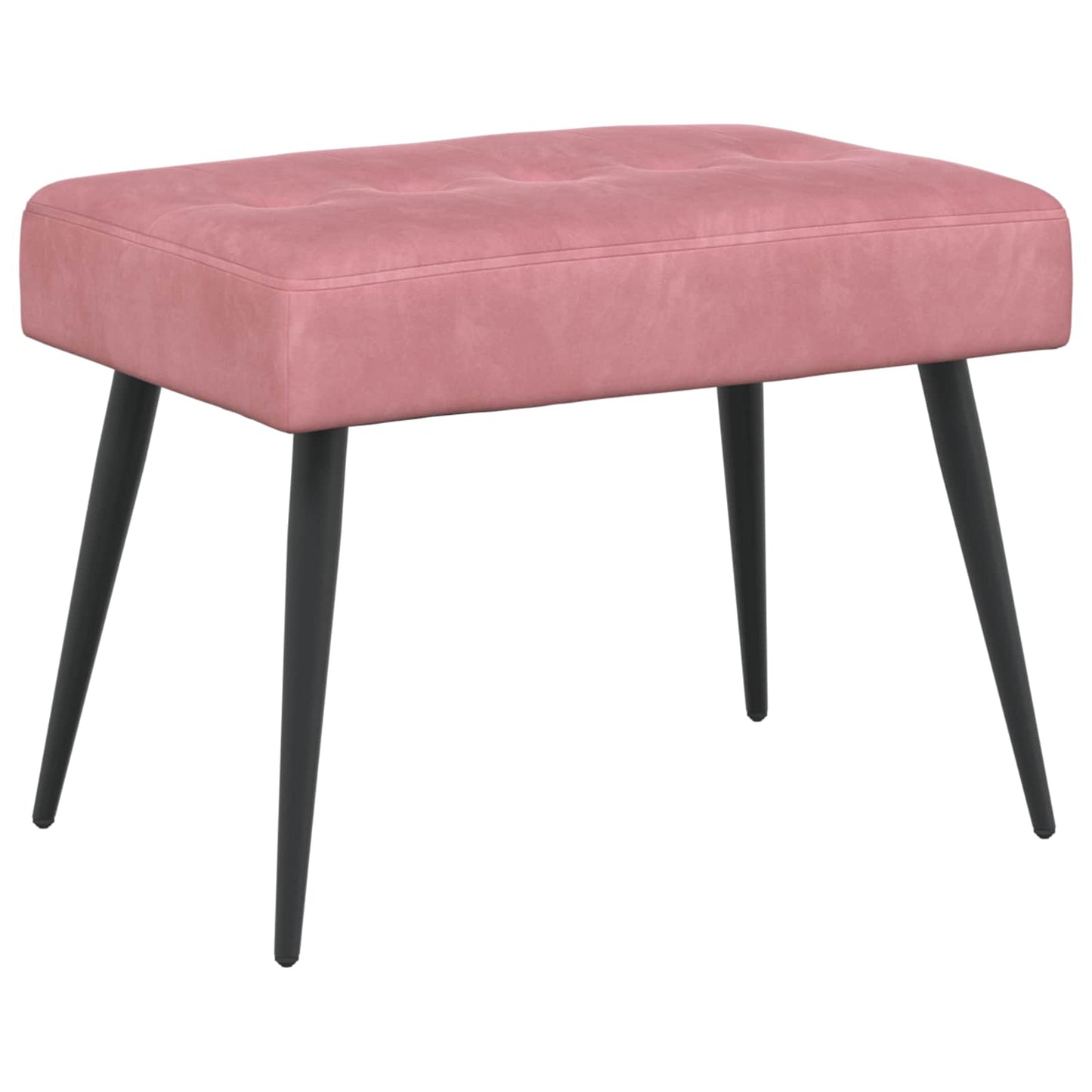 vidaXL Πάγκος με κουμπωτές επιφάνειες Ροζ 60 x 40 x 45 εκ. Βελούδο