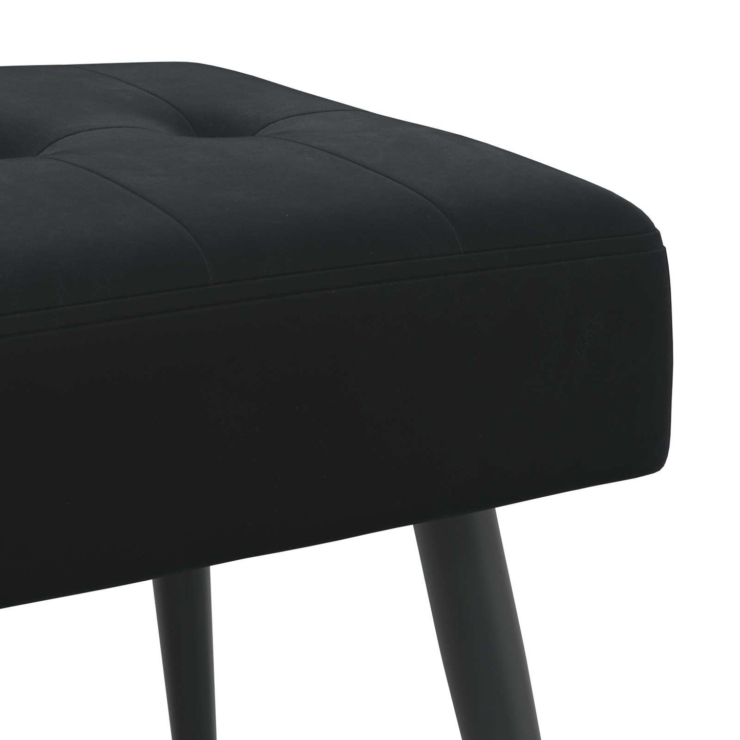 vidaXL Πάγκος με κουμπωτές επιφάνειες Μαύρο 60 x 40 x 45 εκ. Βελούδο