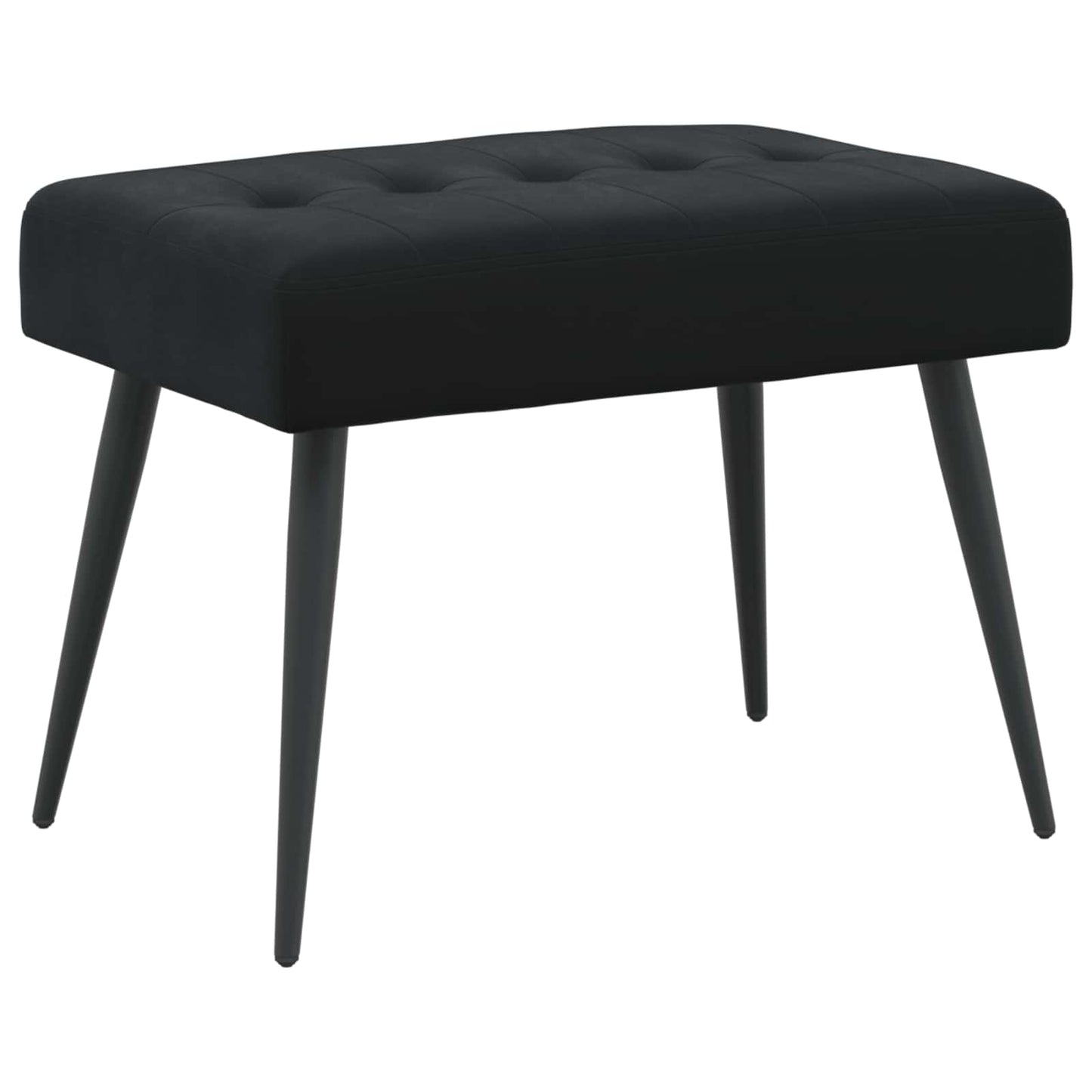 vidaXL Πάγκος με κουμπωτές επιφάνειες Μαύρο 60 x 40 x 45 εκ. Βελούδο