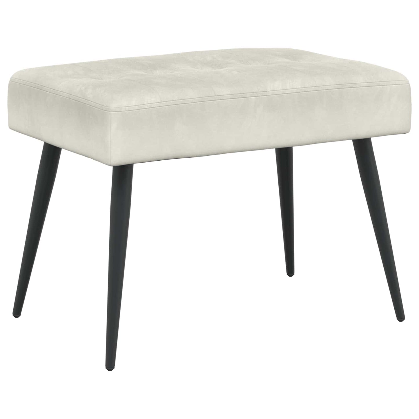 vidaXL Πάγκος με κουμπωτές επιφάνειες Κρεμ 60 x 40 x 45 εκ. Βελούδο