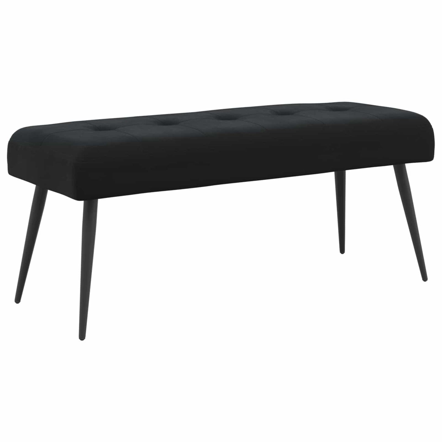 vidaXL Πάγκος με κουμπωτές επιφάνειες Μαύρο 110 x 40 x 46 cm Βελούδο