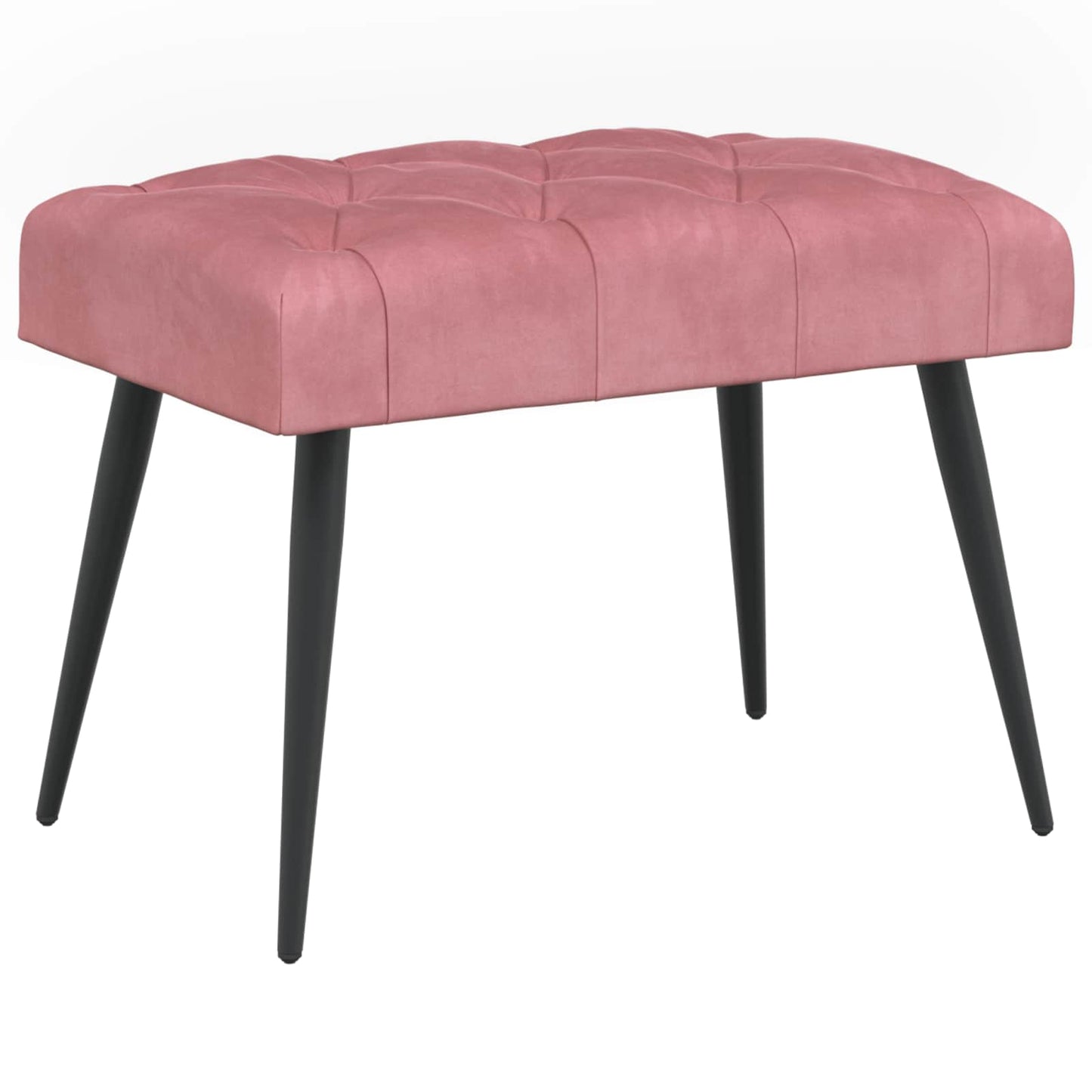 vidaXL Πάγκος με κουμπωτές επιφάνειες Ροζ 60 x 40 x 45 εκ. Βελούδο