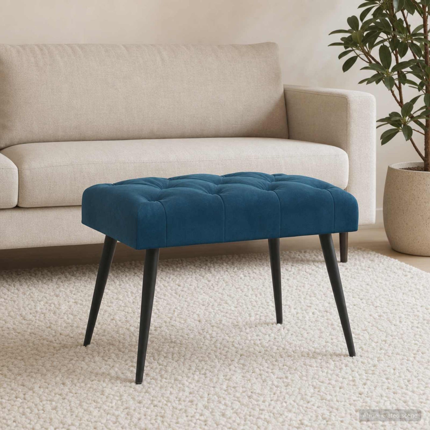 vidaXL Πάγκος με κουμπωτές επιφάνειες Μπλε 60 x 40 x 45 εκ. Βελούδο