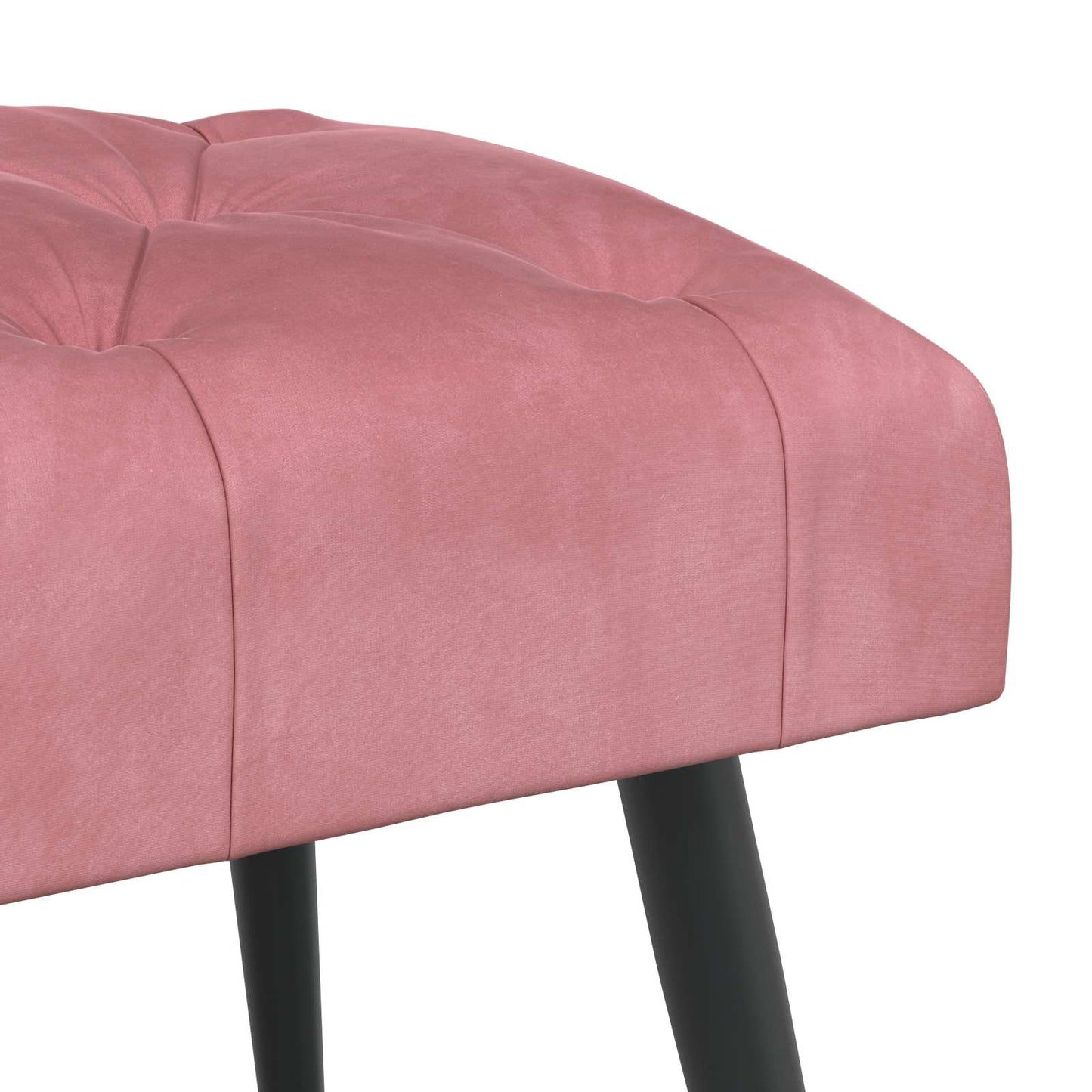 vidaXL Πάγκος με κουμπωτές επιφάνειες Ροζ 110 x 40 x 46 cm Βελούδο