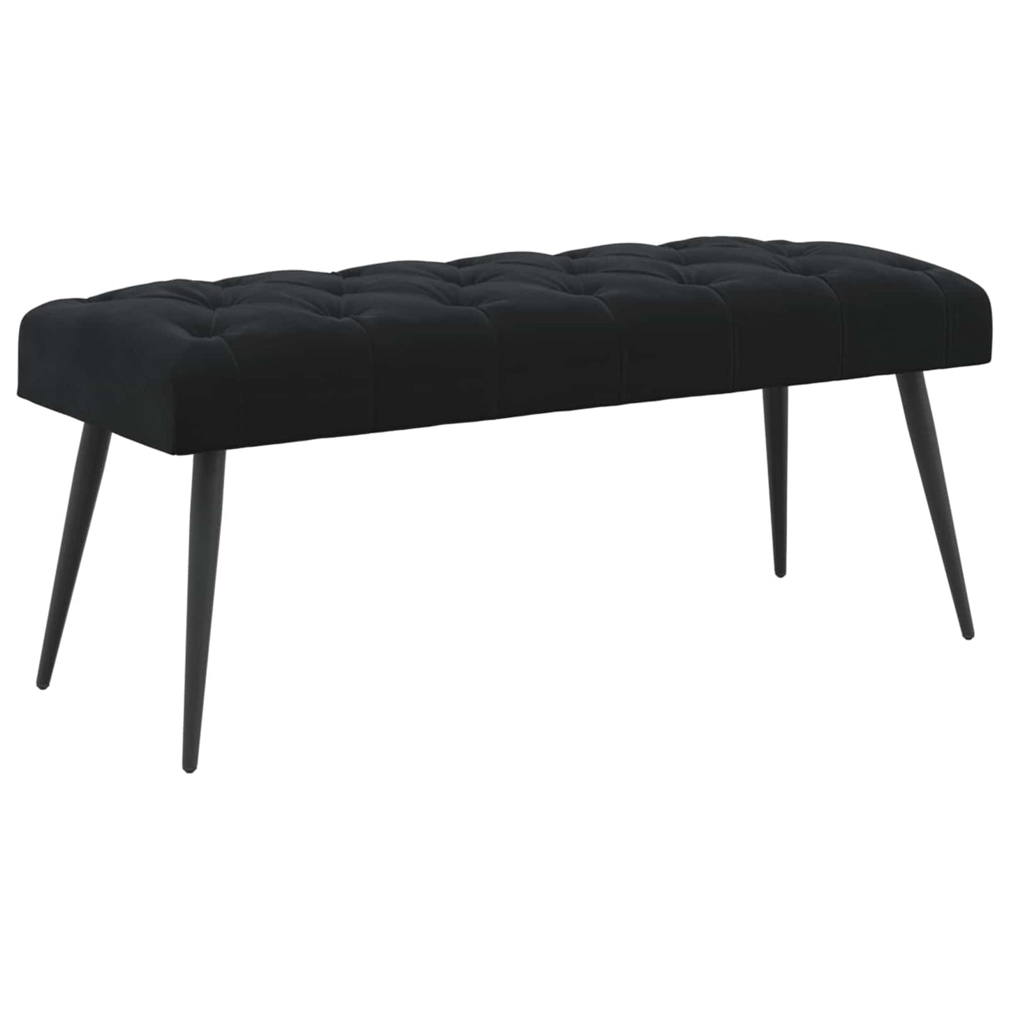 vidaXL Πάγκος με κουμπωτές επιφάνειες Μαύρο 110 x 40 x 46 cm Βελούδο