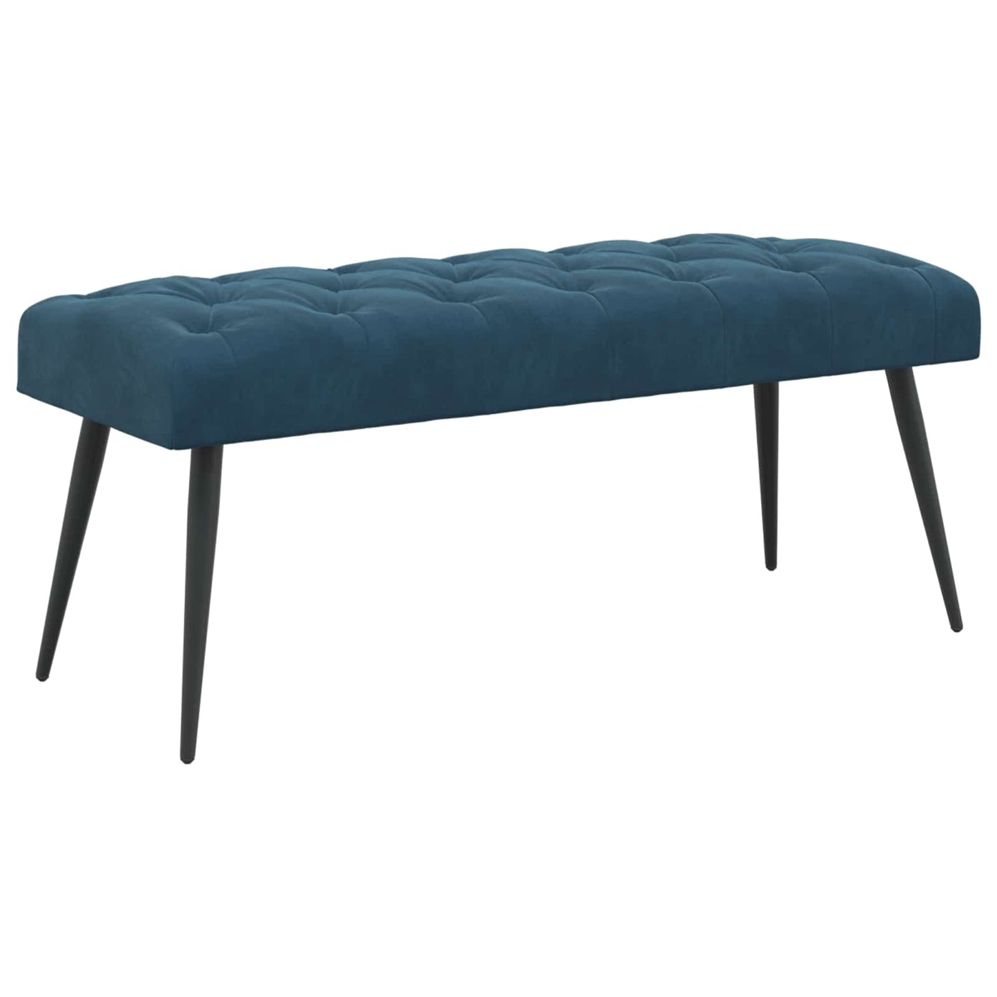 vidaXL Πάγκος με κουμπωτές επιφάνειες Μπλε 110 x 40 x 46 cm Βελούδο