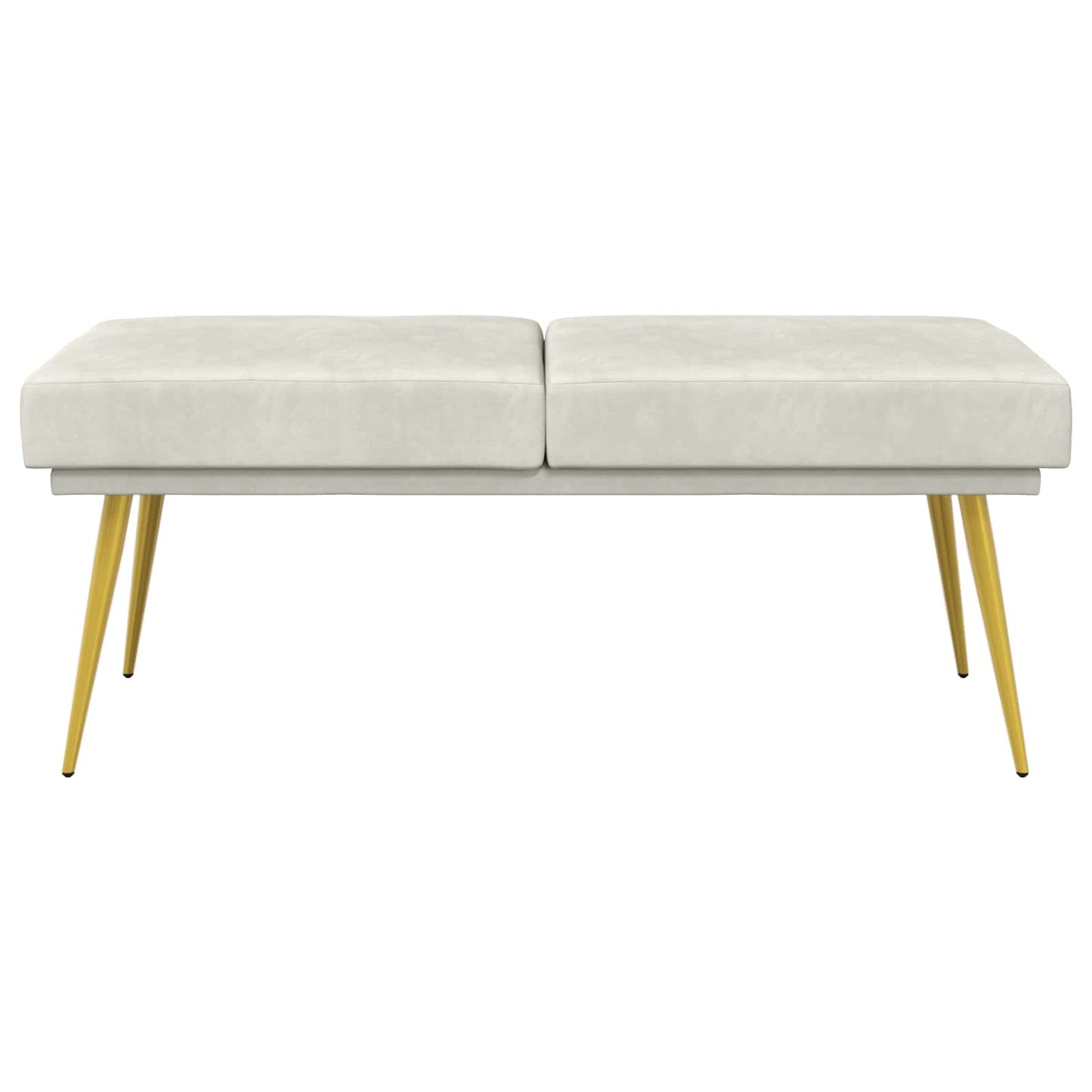 vidaXL Διπλή Επίστρωση Πάγκος Κρεμ 120 x 45 x 46 εκ Βελούδο