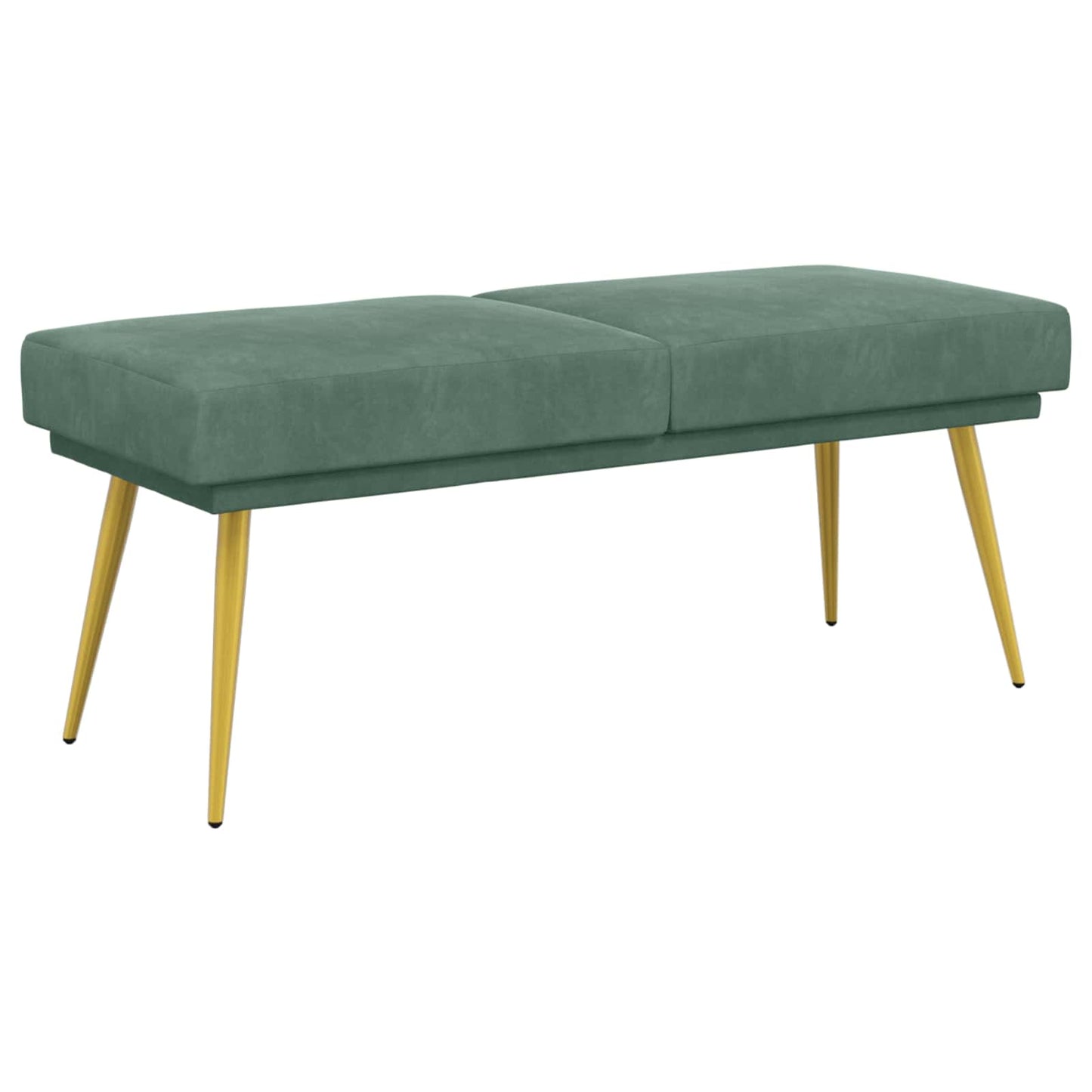 vidaXL Διπλή Επίστρωση Πάγκος Θαλασσί 120 x 45 x 46 εκ Βελούδο