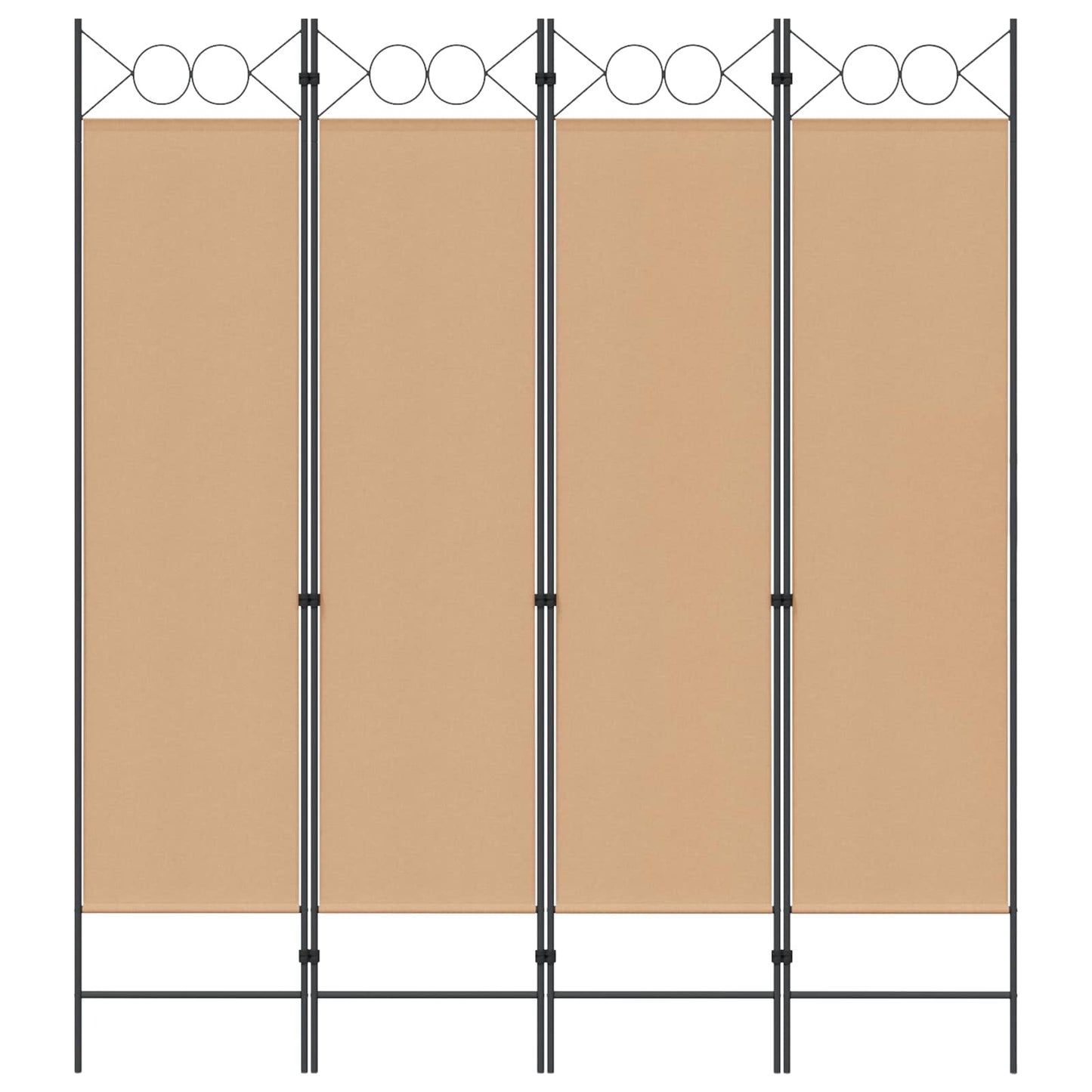 vidaXL 4-Πίνακας Διαχωριστικός Μπεζ 160 x 180 cm Ύφασμα