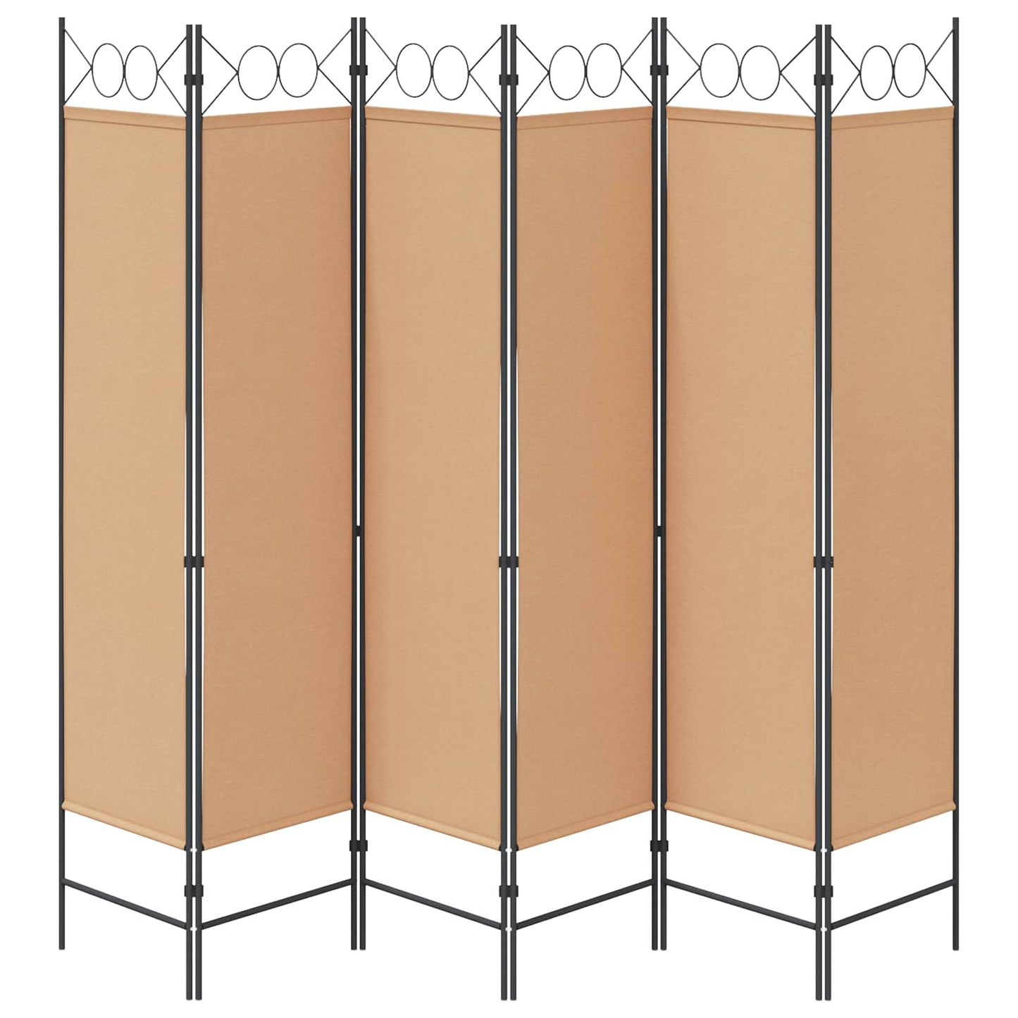 vidaXL Διαχωριστικό Δωματίου 6-Πάνελ Μπεζ 240 x 180 cm Ύφασμα