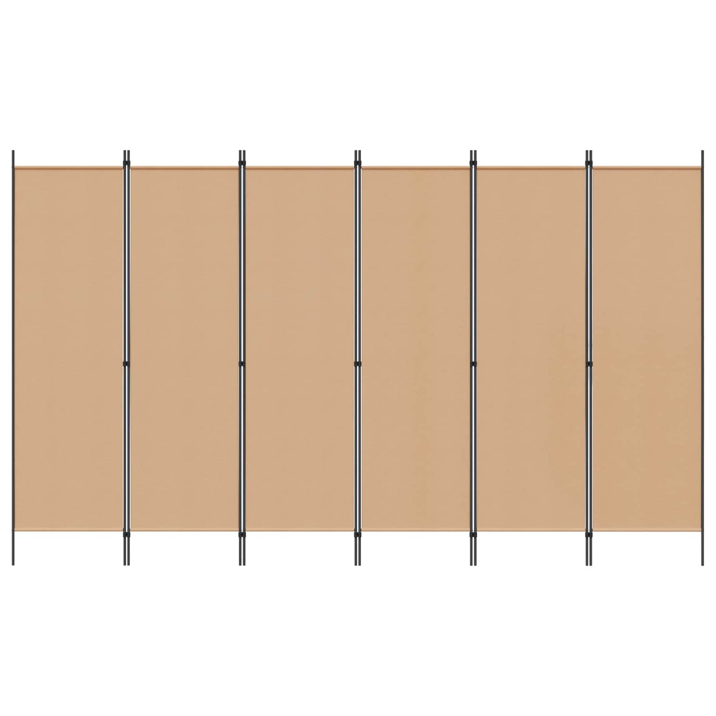 vidaXL Διαχωριστικό Δωματίου 6-Πάνελ Μπεζ 300 x 180 cm Ύφασμα