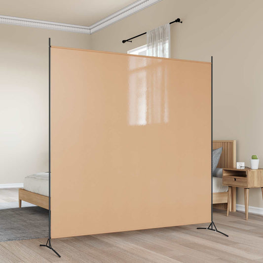 vidaXL Μονοπλάκι Διαχωριστής Δωματίου Μπεζ 175 x 180 cm Ύφασμα