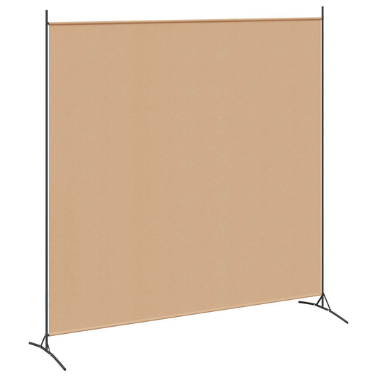 vidaXL Μονοπλάκι Διαχωριστής Δωματίου Μπεζ 175 x 180 cm Ύφασμα