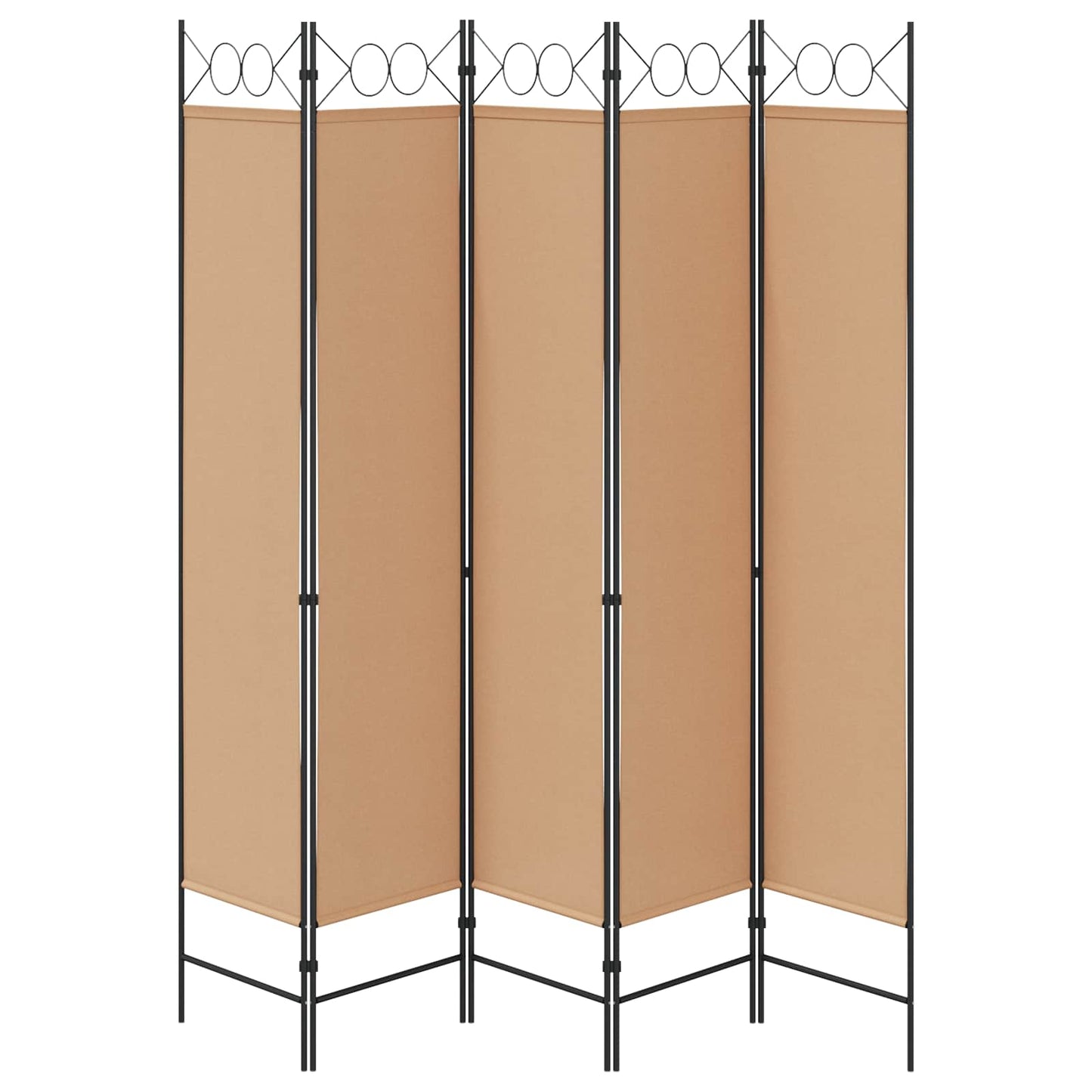 vidaXL 5-Panel Διχοτόμος Μπεζ 200 x 200 cm Ύφασμα