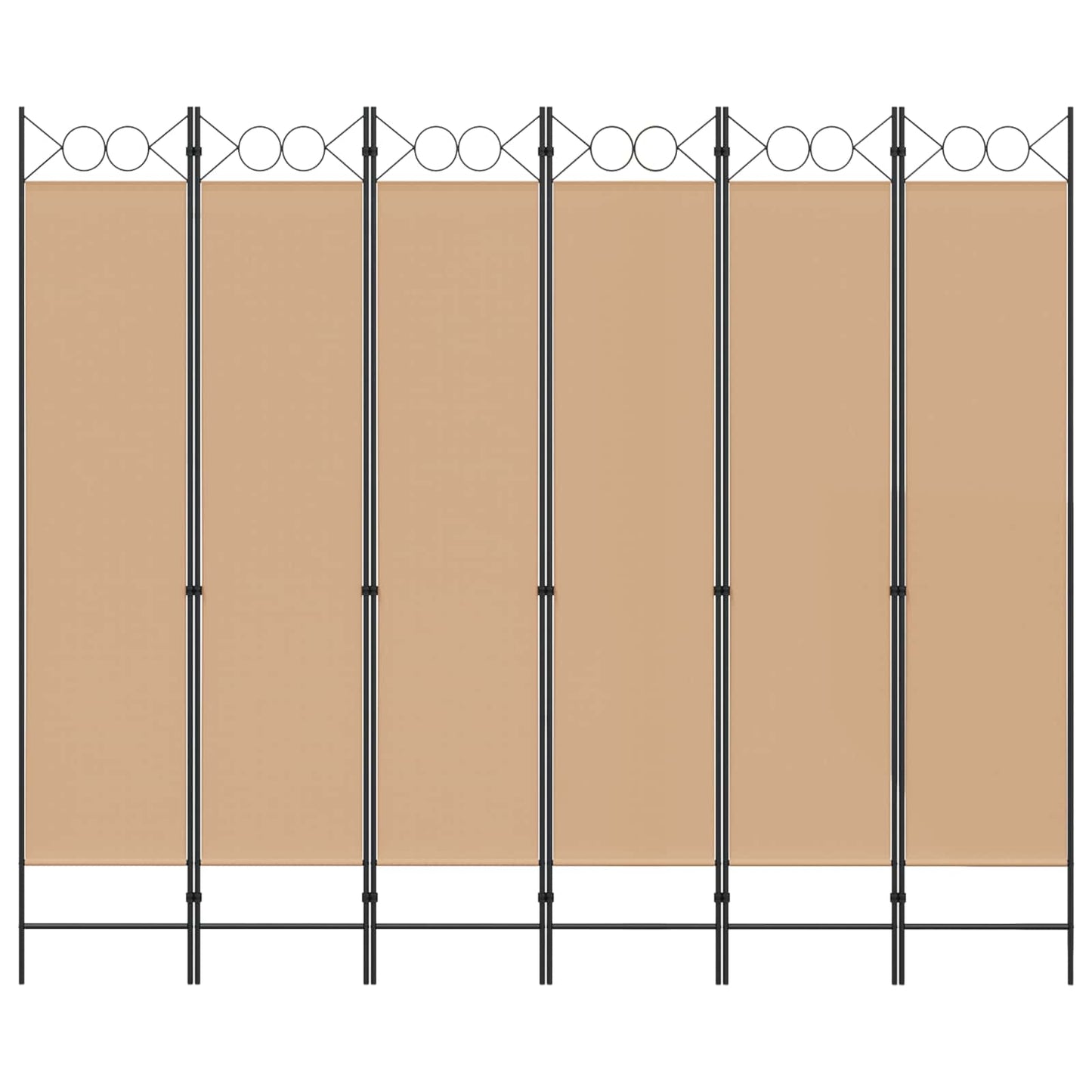vidaXL Διαχωριστικό Δωματίου 6-Πάνελ Μπεζ 240 x 200 cm Ύφασμα