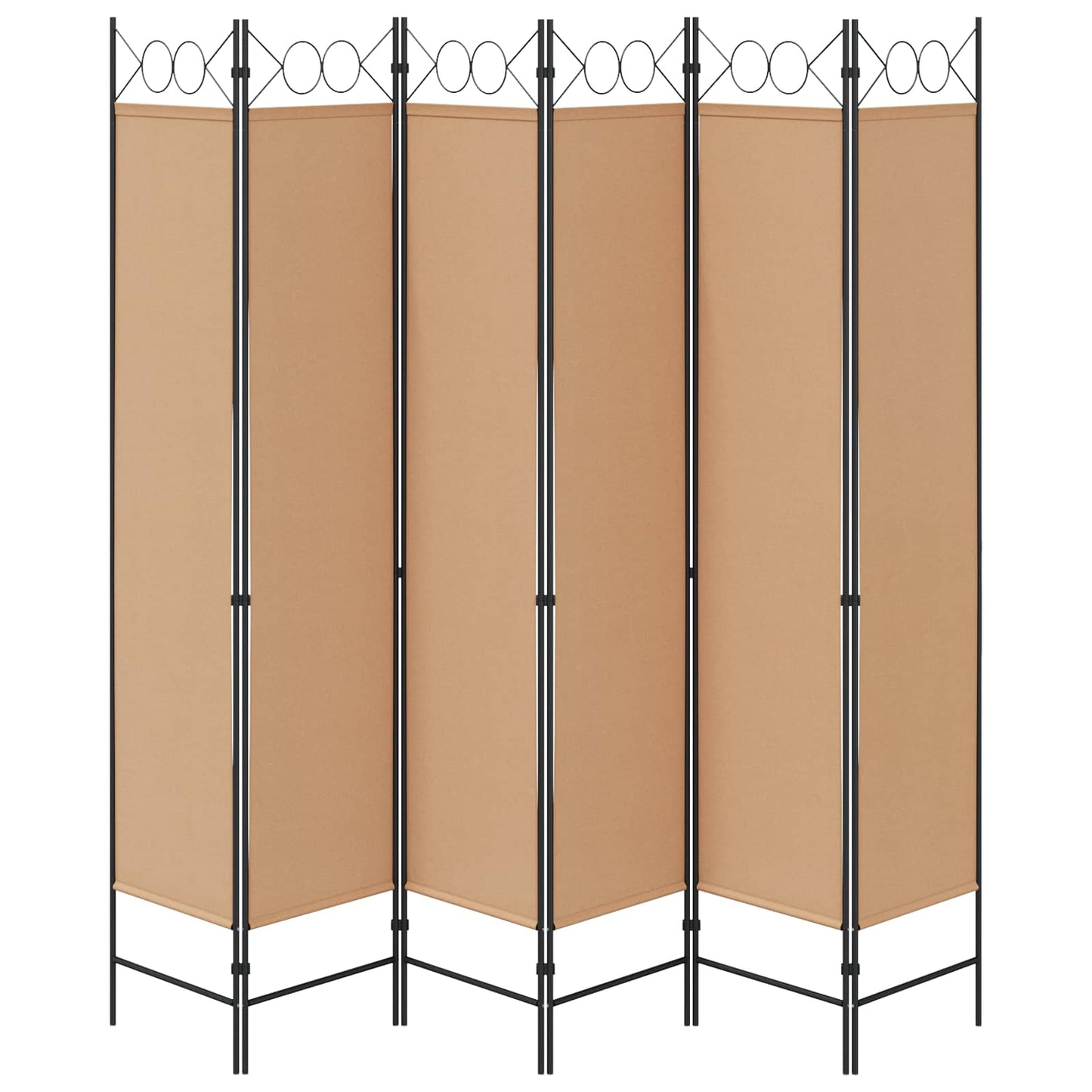 vidaXL Διαχωριστικό Δωματίου 6-Πάνελ Μπεζ 240 x 200 cm Ύφασμα