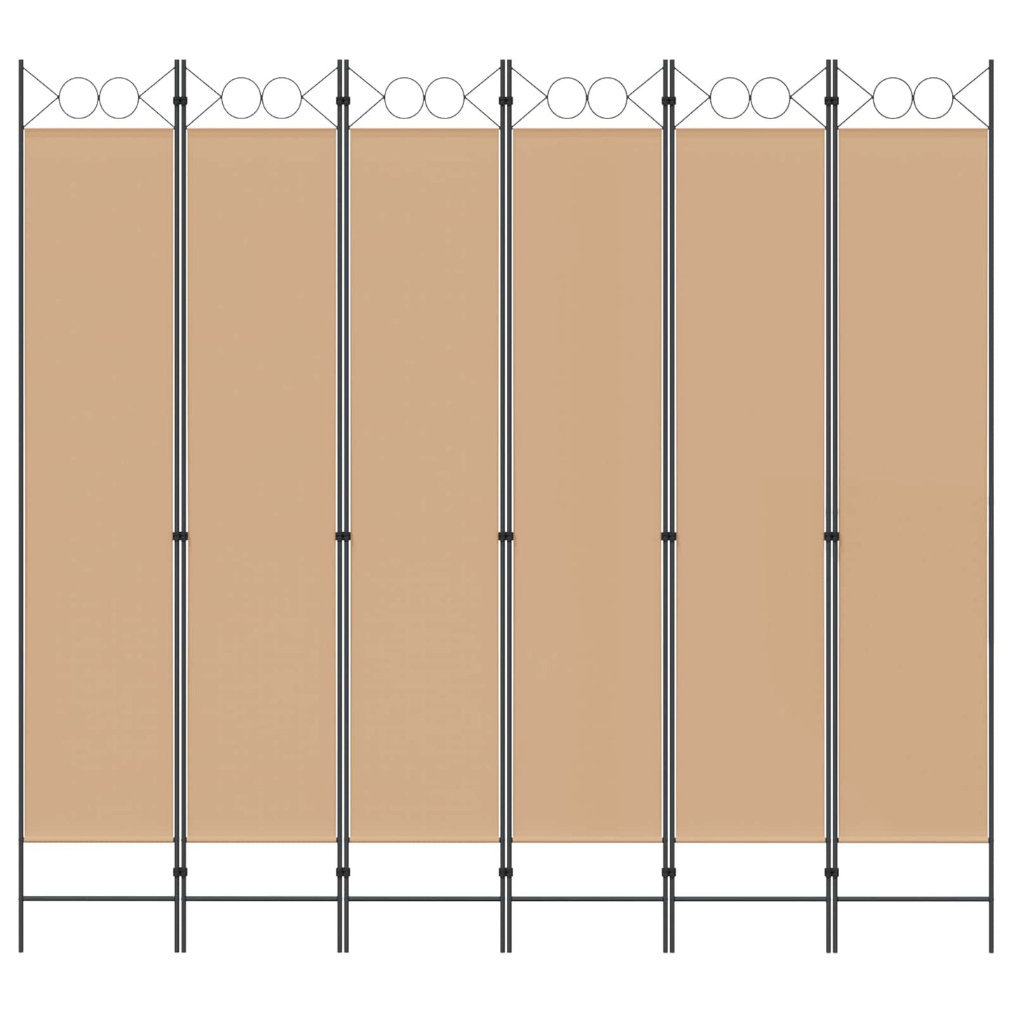 vidaXL Διαχωριστικό Δωματίου 6-Πάνελ Μπεζ 240 x 220 cm Ύφασμα