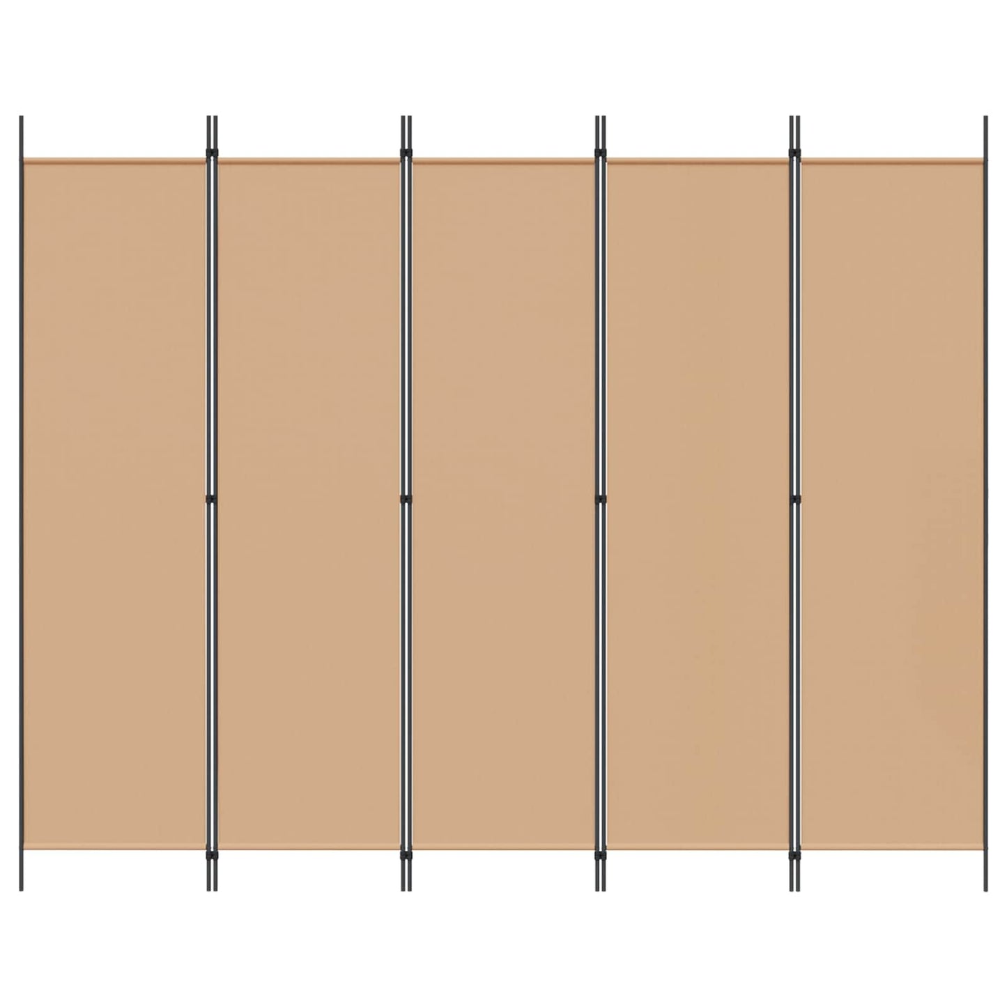 vidaXL 5-Panel Διχοτόμος Μπεζ 250 x 200 cm Ύφασμα
