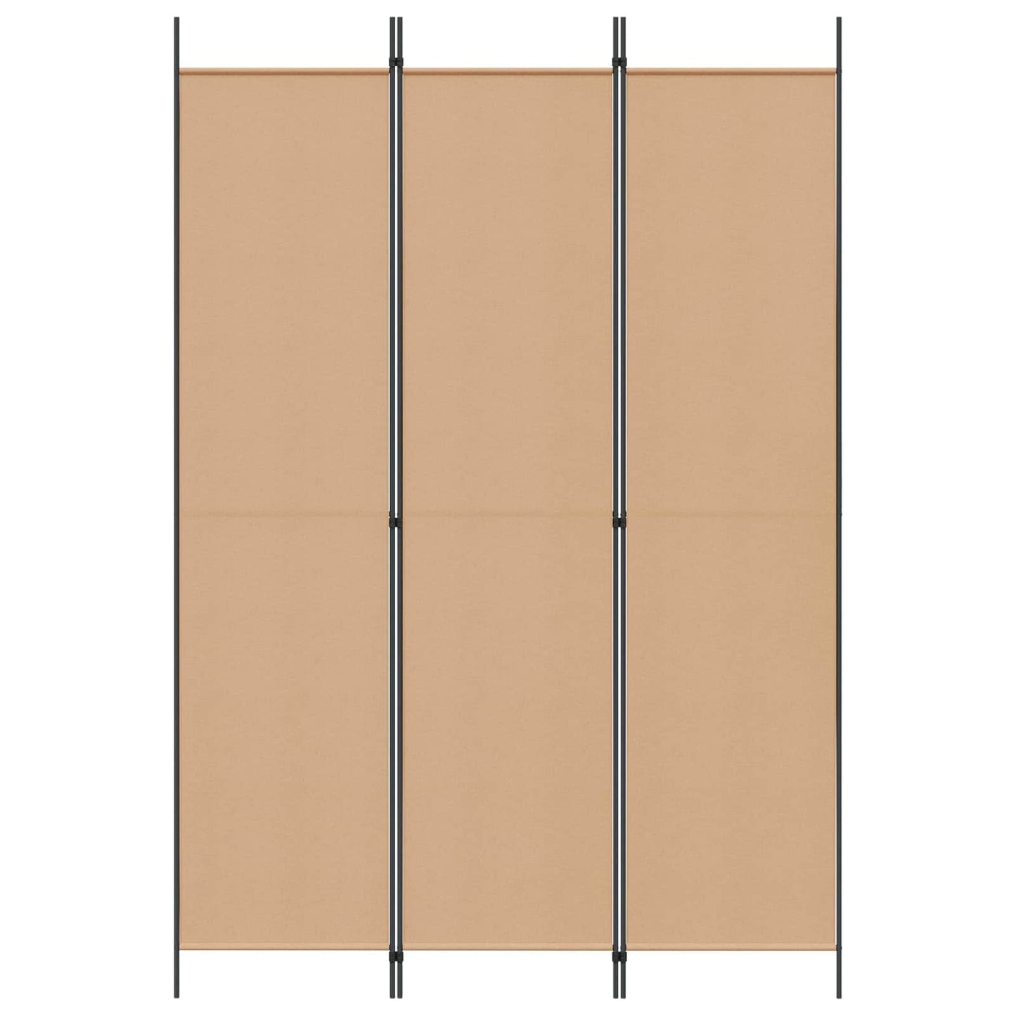 vidaXL 3-Panel Room Divider Μπεζ 150 x 220 cm Ύφασμα