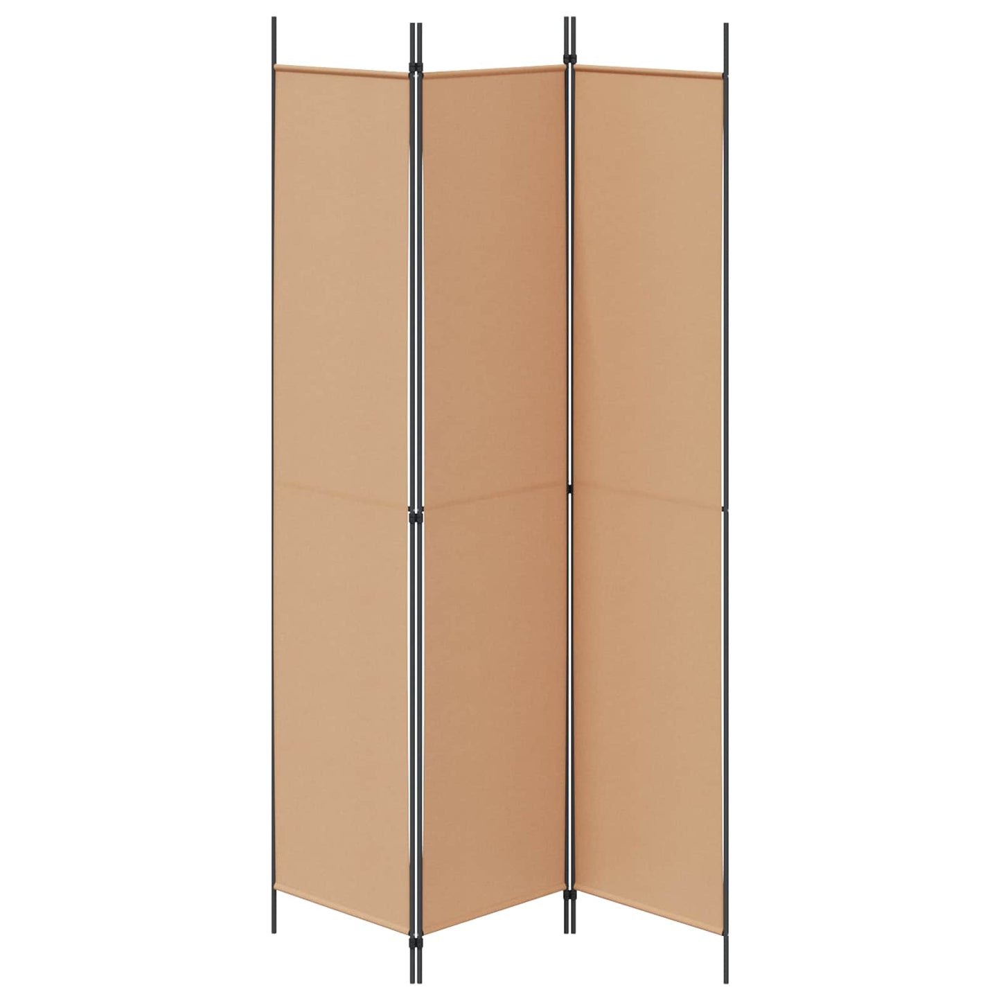 vidaXL 3-Panel Room Divider Μπεζ 150 x 220 cm Ύφασμα