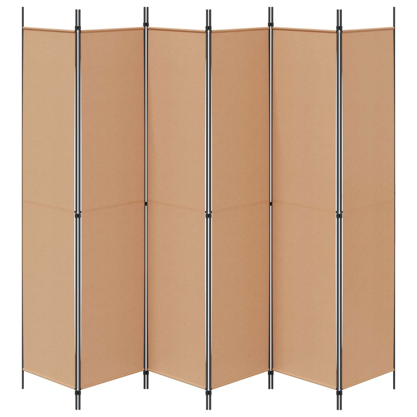 vidaXL Διαχωριστικό Δωματίου 6-Πάνελ Μπεζ 300 x 220 cm Ύφασμα