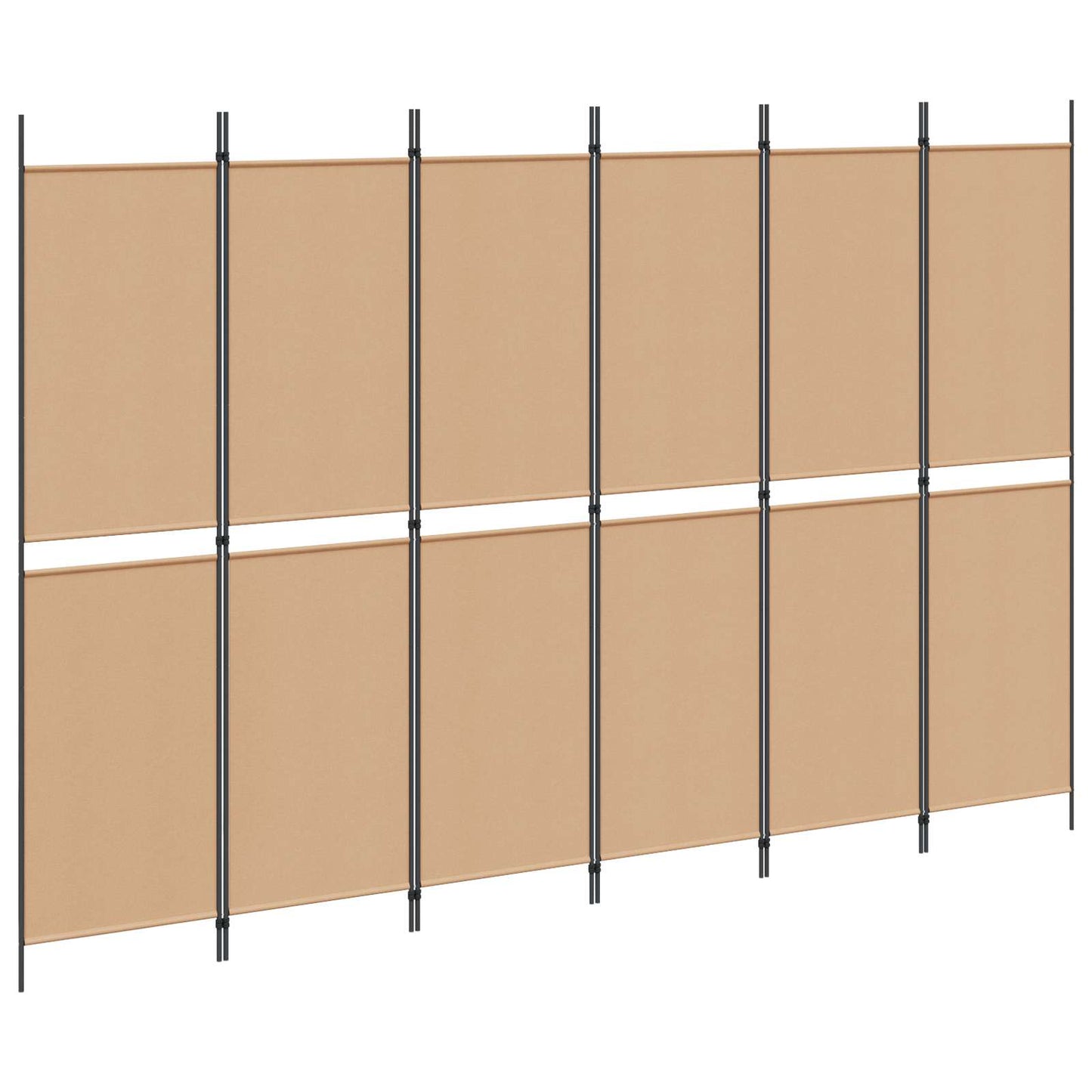 vidaXL Διαχωριστικό Δωματίου 6-Πάνελ Μπεζ 300 x 200 cm Ύφασμα