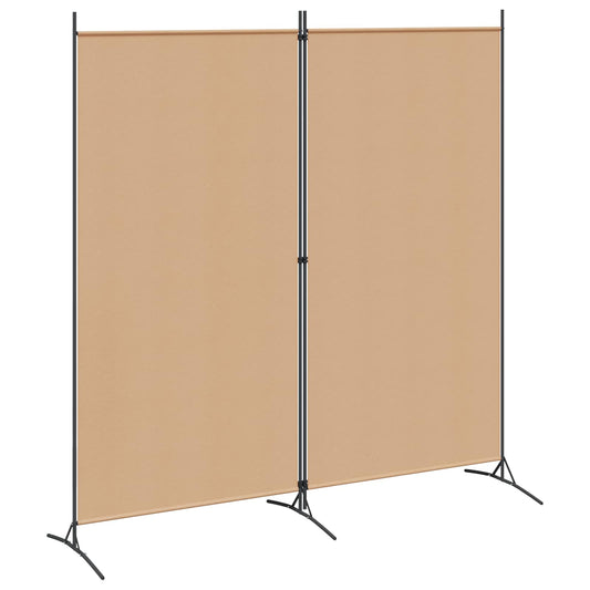 vidaXL Δίαυλος Δωματίου 2 Πάνελ Μπεζ 175 x 180 cm Ύφασμα