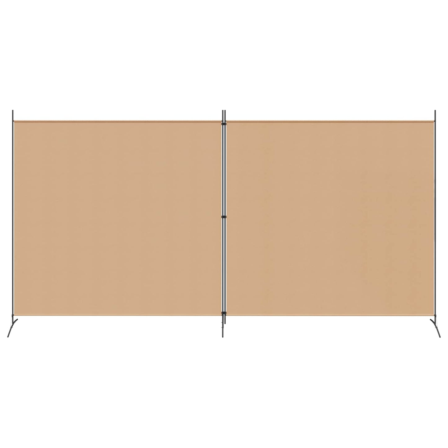vidaXL Δίαυλος Δωματίου 2 Πάνελ Μπεζ 348 x 180 cm Ύφασμα