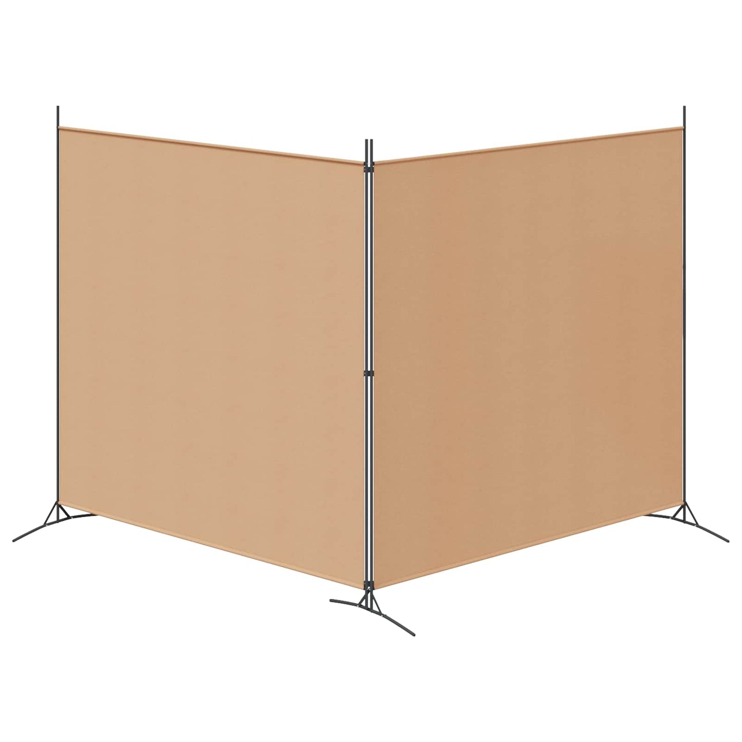vidaXL Δίαυλος Δωματίου 2 Πάνελ Μπεζ 348 x 180 cm Ύφασμα