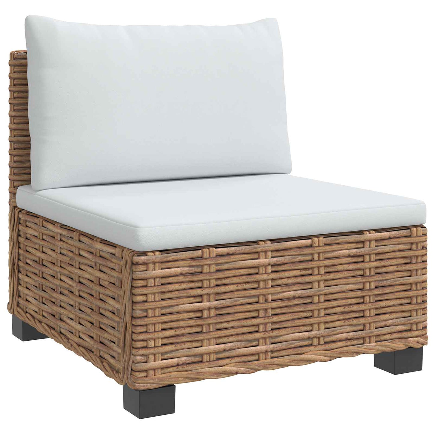 vidaXL 4 τμχ. Σετ σαλονιού από ρατάν με μαξιλάρια GENDT Φυσικό Ράτταν