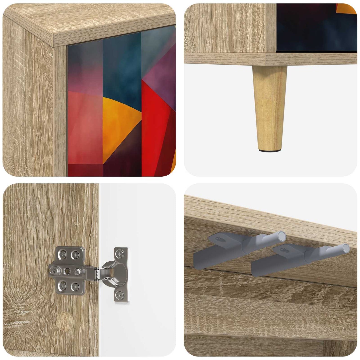 vidaXL Πλαϊνό γραφείο HEESCH Sonoma 69 x 33 x 75 εκ.