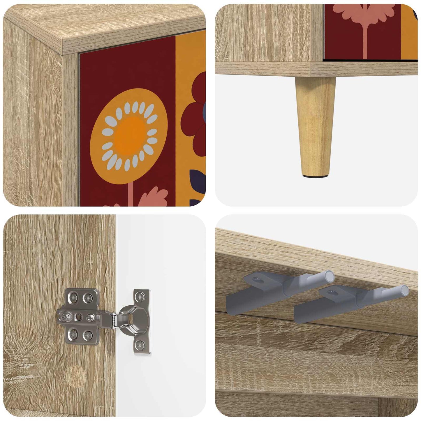 vidaXL Πλαϊνό γραφείο ESSEN Sonoma 69 x 33 x 75 εκ. Επεξεργασμένο Ξύλο