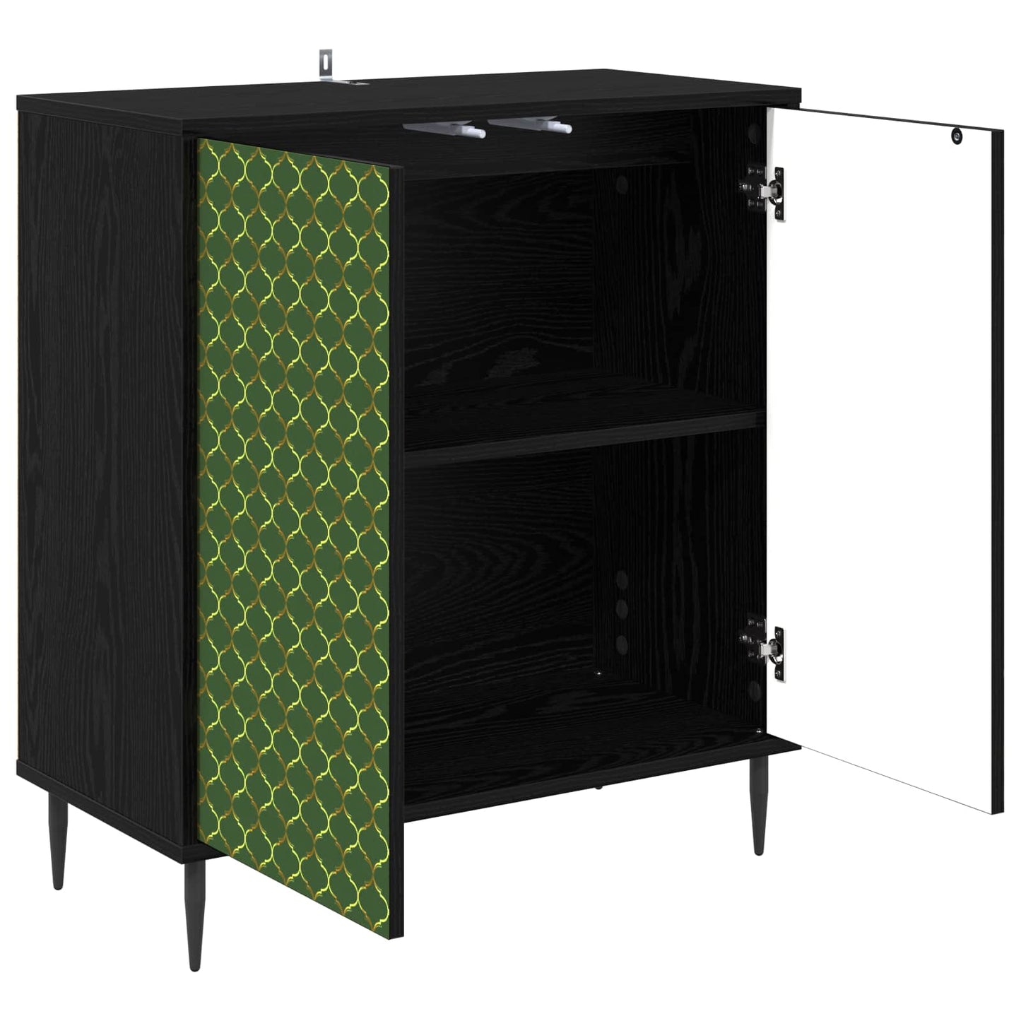 vidaXL Πλαϊνό γραφείο GELEEN Μαύρη Δρυς 69 x 33 x 76 εκ.