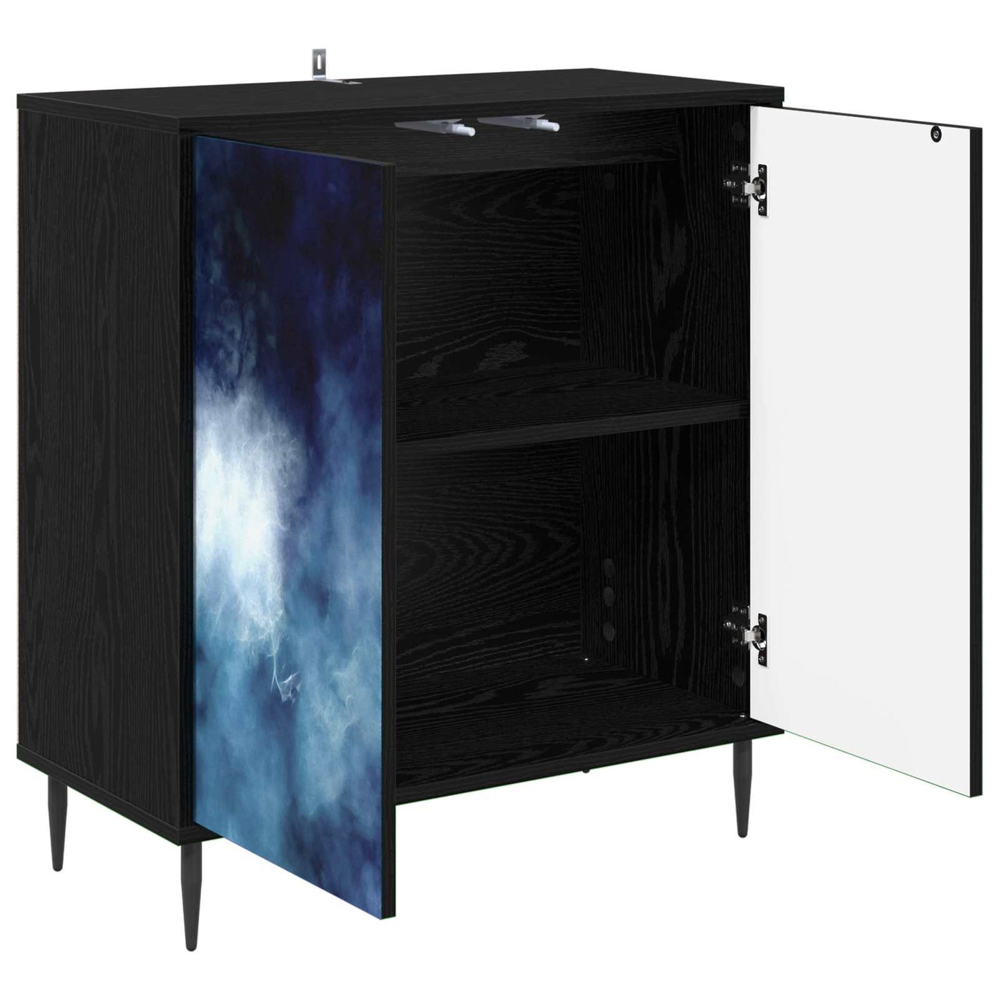 vidaXL Πλαϊνό γραφείο RAALTE Μαύρη Δρυς 69 x 33 x 76 εκ.