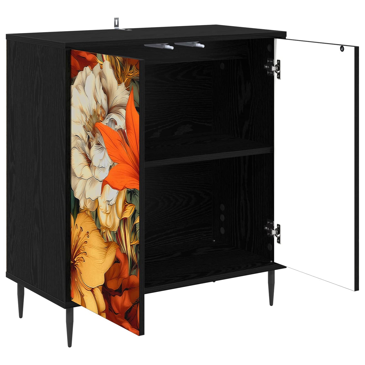 vidaXL Πλαϊνό γραφείο GENNEP Μαύρη Δρυς 69 x 33 x 76 εκ.