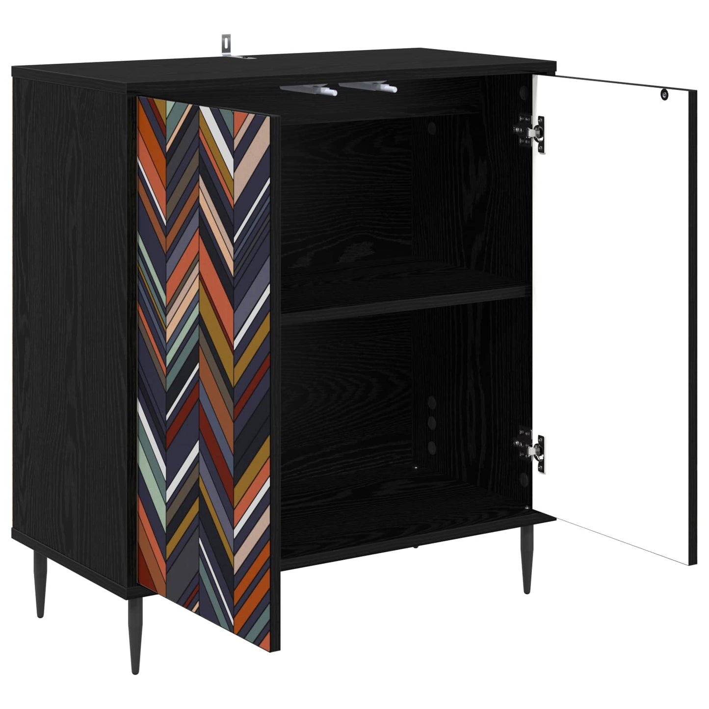 vidaXL Πλαϊνό γραφείο OMMEN Μαύρη Δρυς 69 x 33 x 76 εκ.