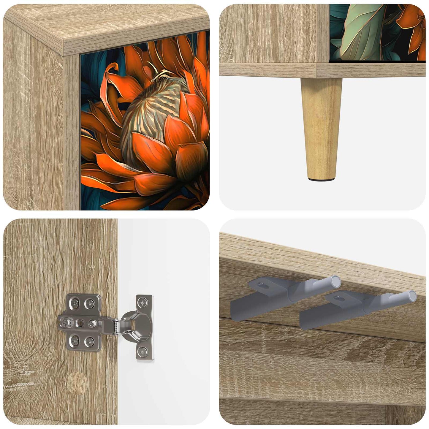 vidaXL Πλαϊνό γραφείο LOCHEM Sonoma 102 x 33 x 75 εκ.